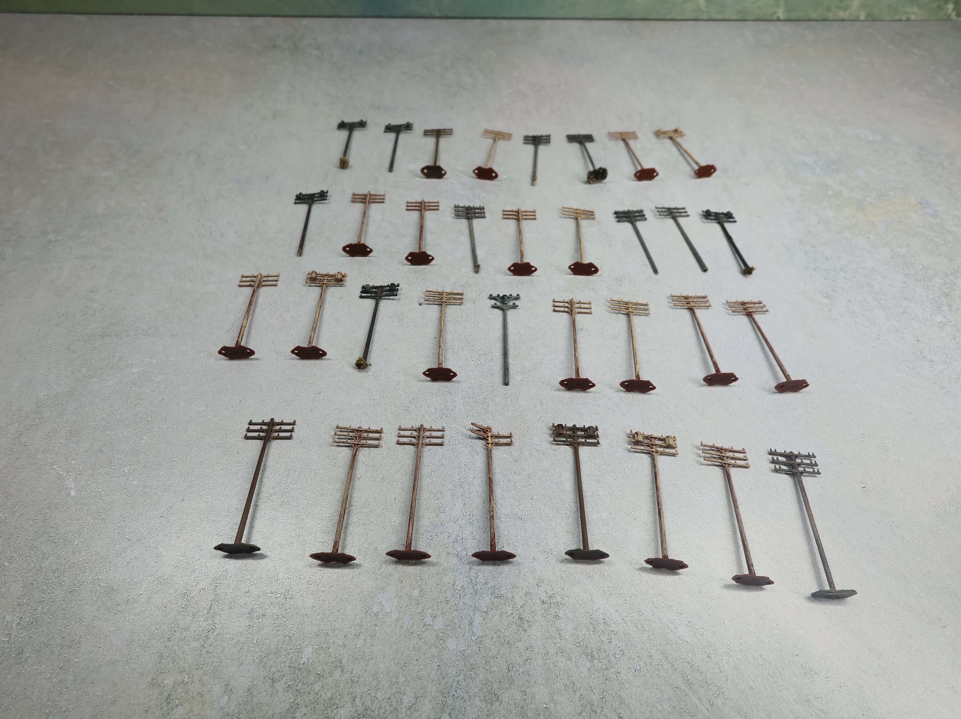 USED N Scale Large Lot of Telephone Poles (30+ pcs)
