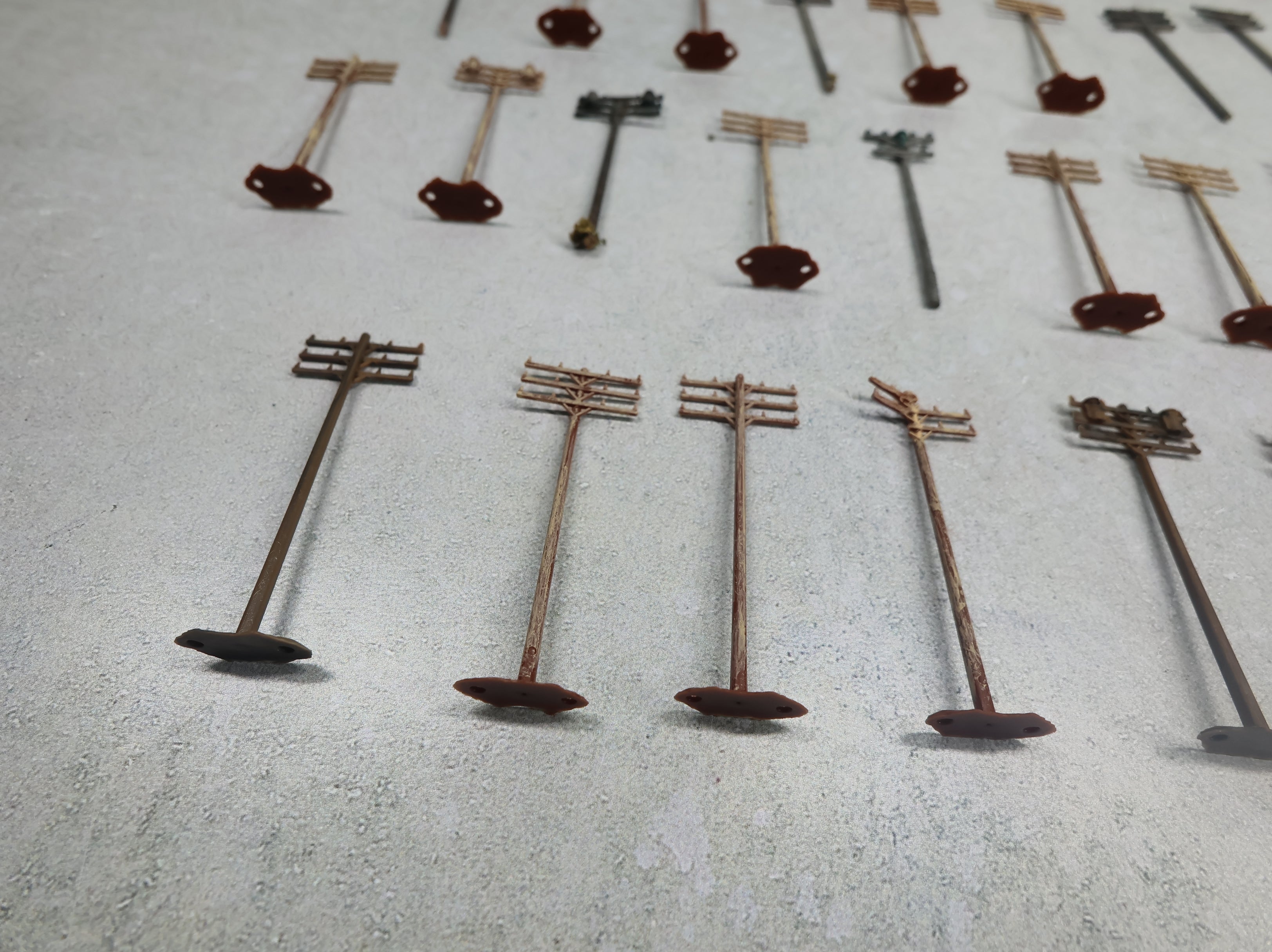 USED N Scale Large Lot of Telephone Poles (30+ pcs)