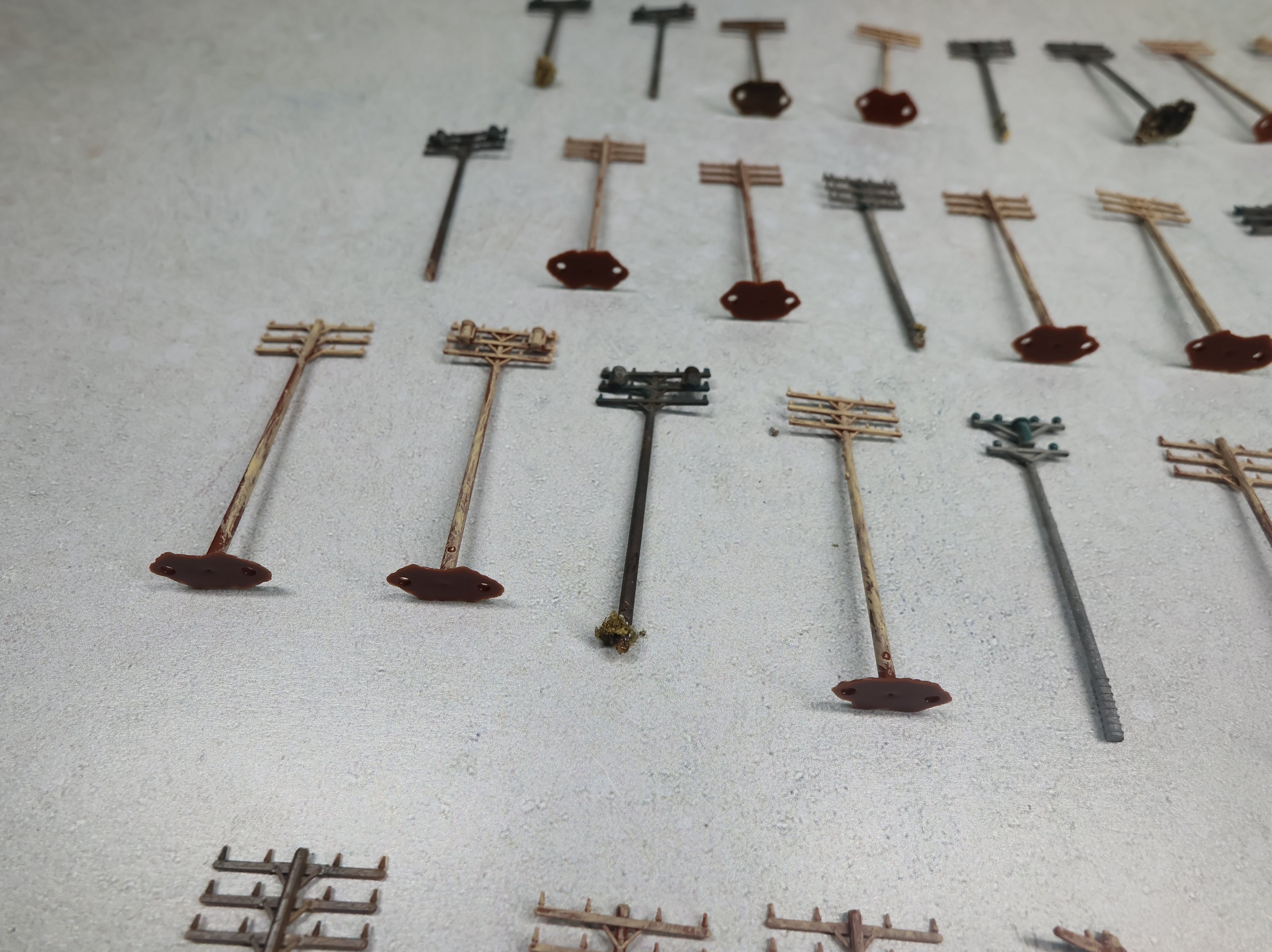 USED N Scale Large Lot of Telephone Poles (30+ pcs)
