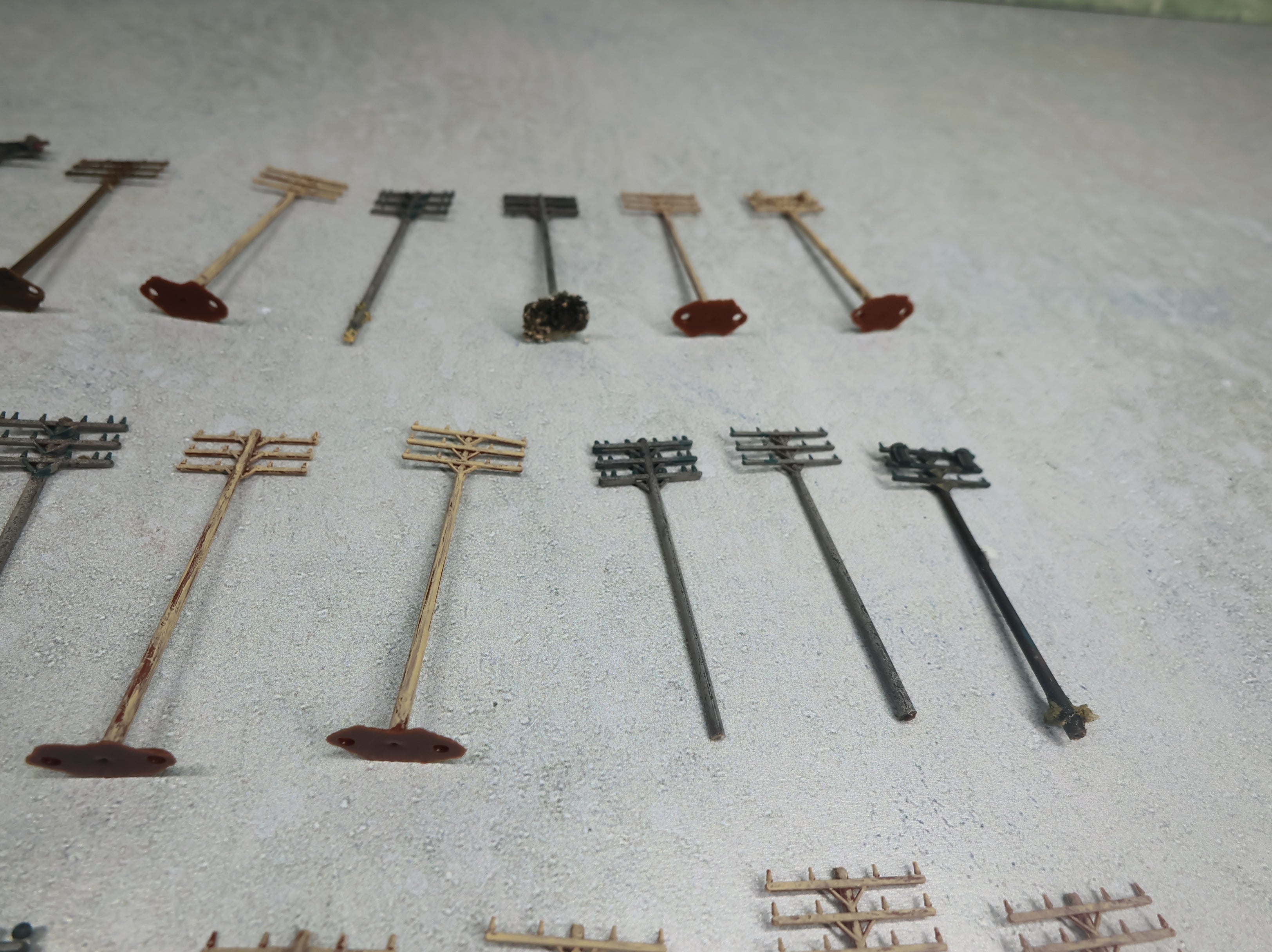USED N Scale Large Lot of Telephone Poles (30+ pcs)