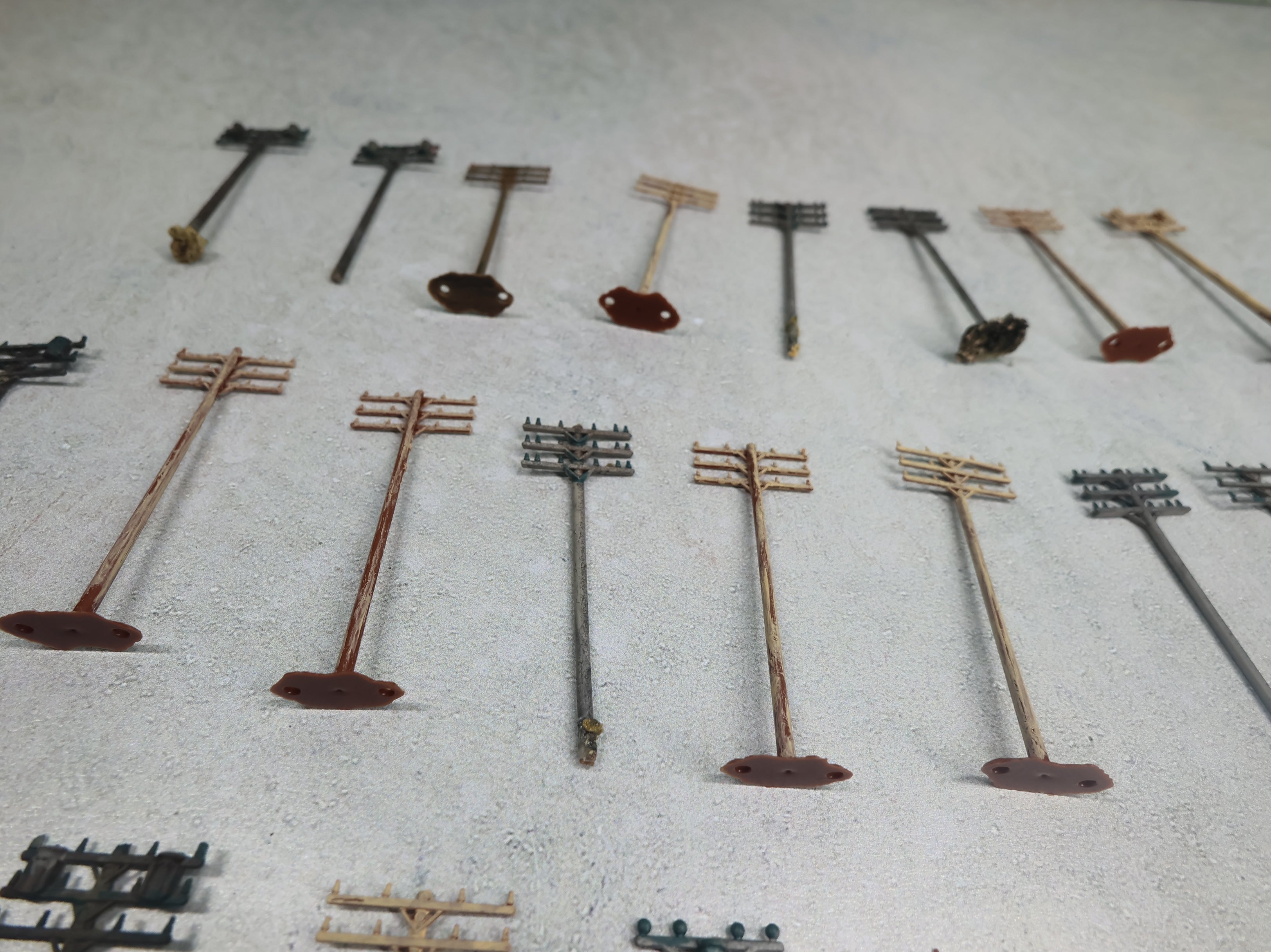 USED N Scale Large Lot of Telephone Poles (30+ pcs)