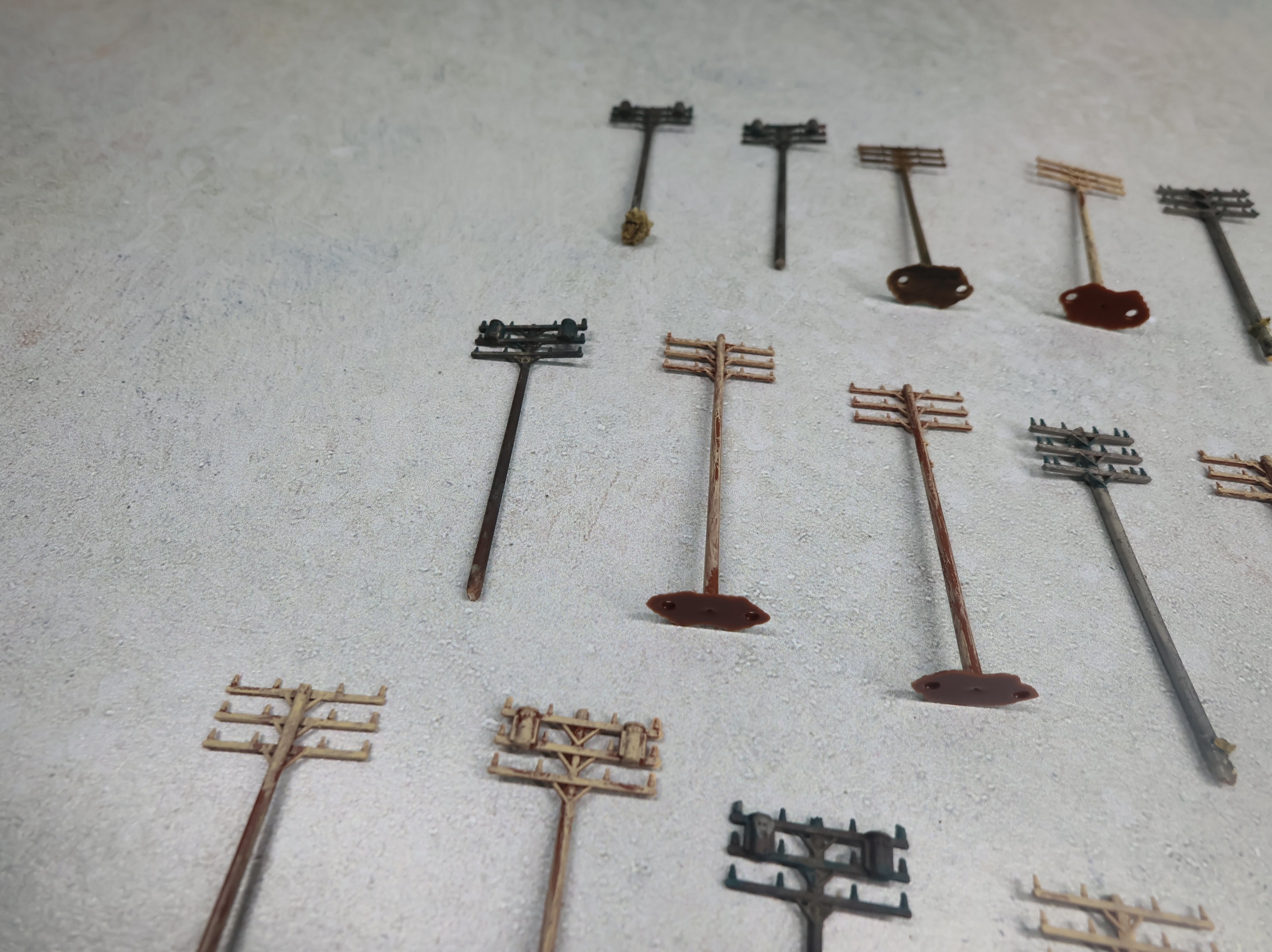 USED N Scale Large Lot of Telephone Poles (30+ pcs)