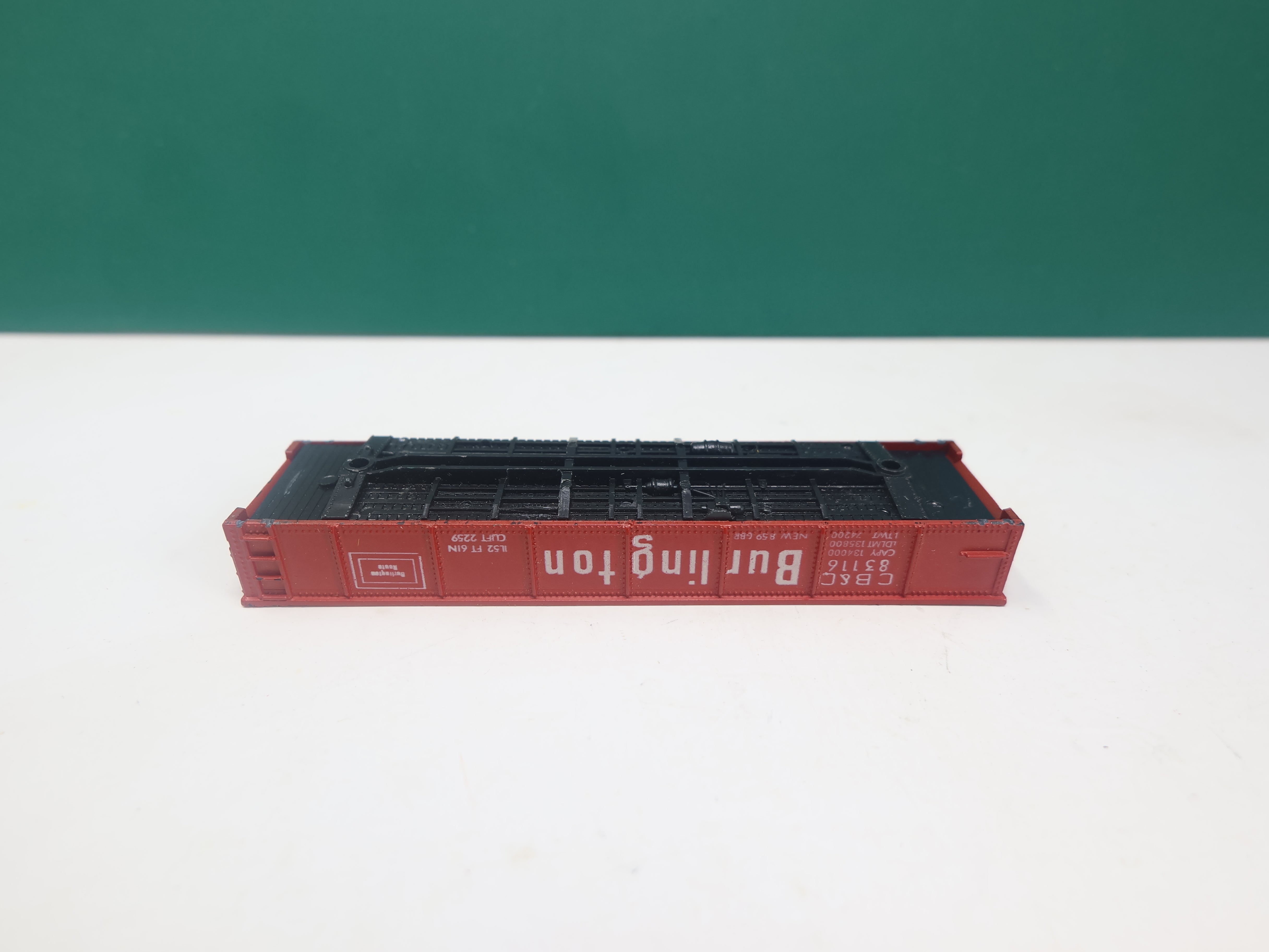 USED TRIX N Scale, Gondola, Burlington CB&Q #83116, No Trucks