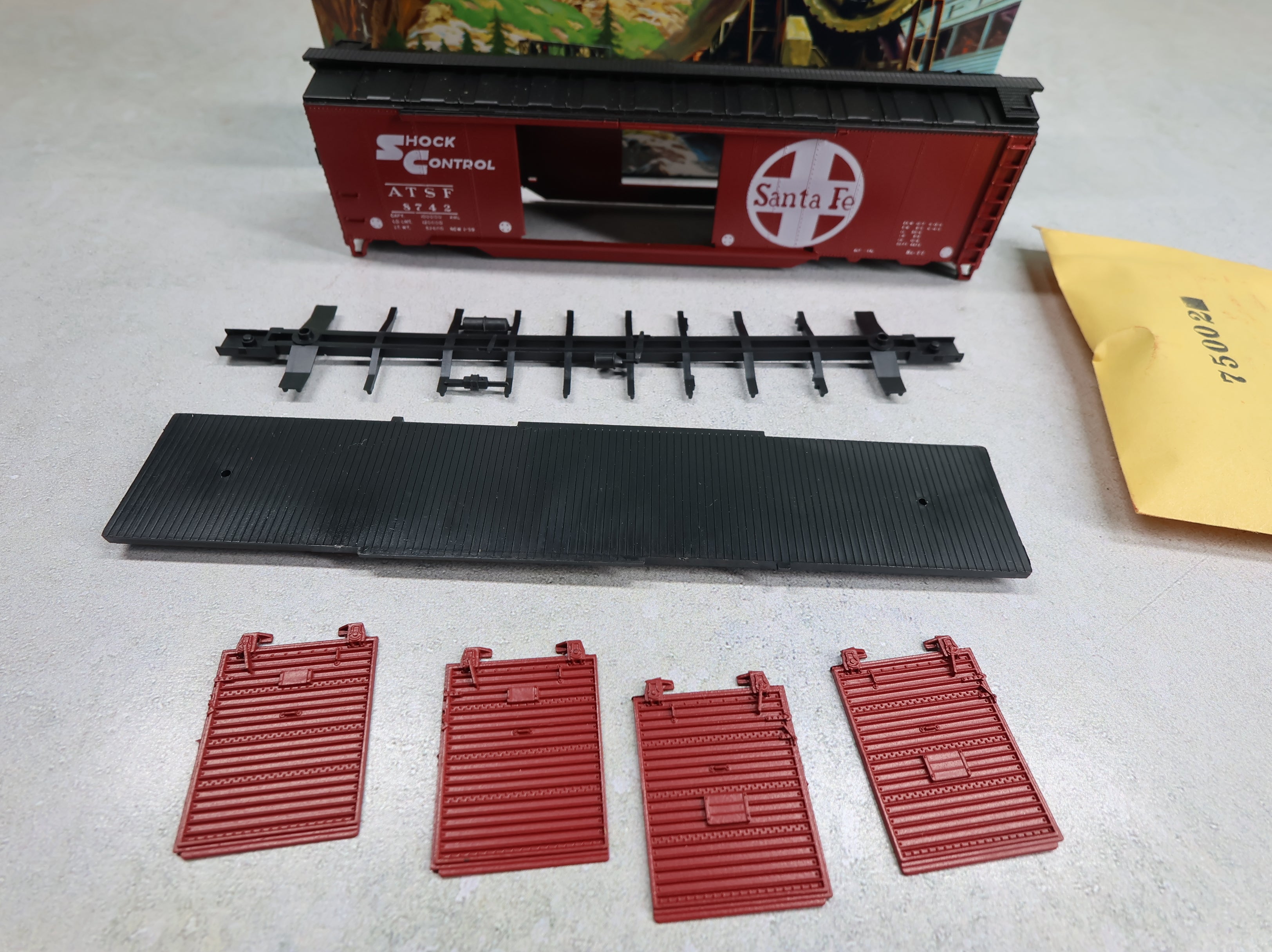 USED Athearn 1317 HO Scale 50' DD Box Car Santa Fe ATSF #8742 KIT