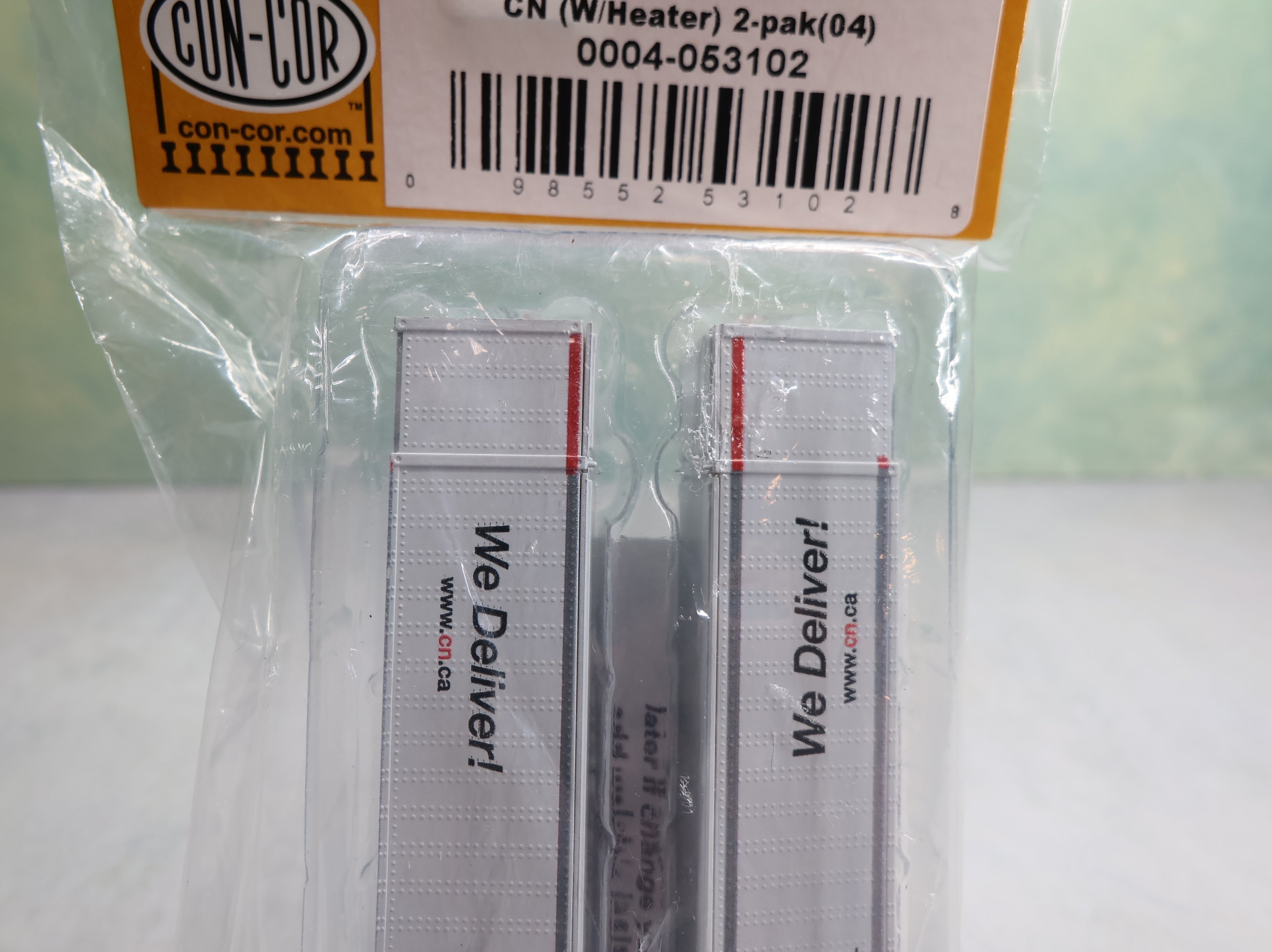 Con-Cor #4-053102 N Scale 53' Hi-Cube 53' Containers w/ Heater Canadian National (2 pcs)