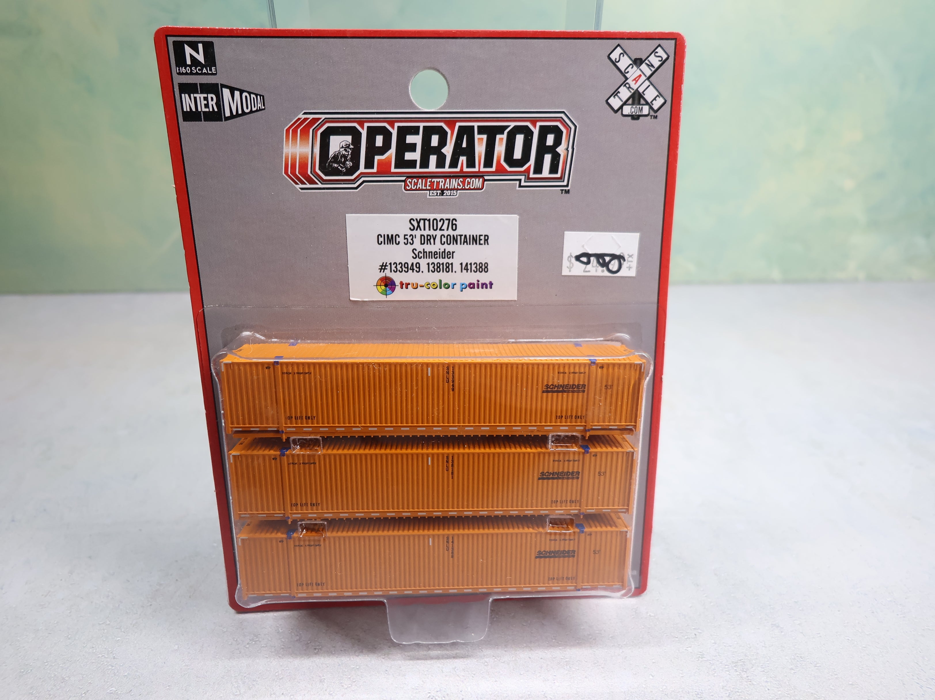 ScaleTrains SXT10276 N Scale CIMC 53' Dry Containers Schneider (3 pcs)