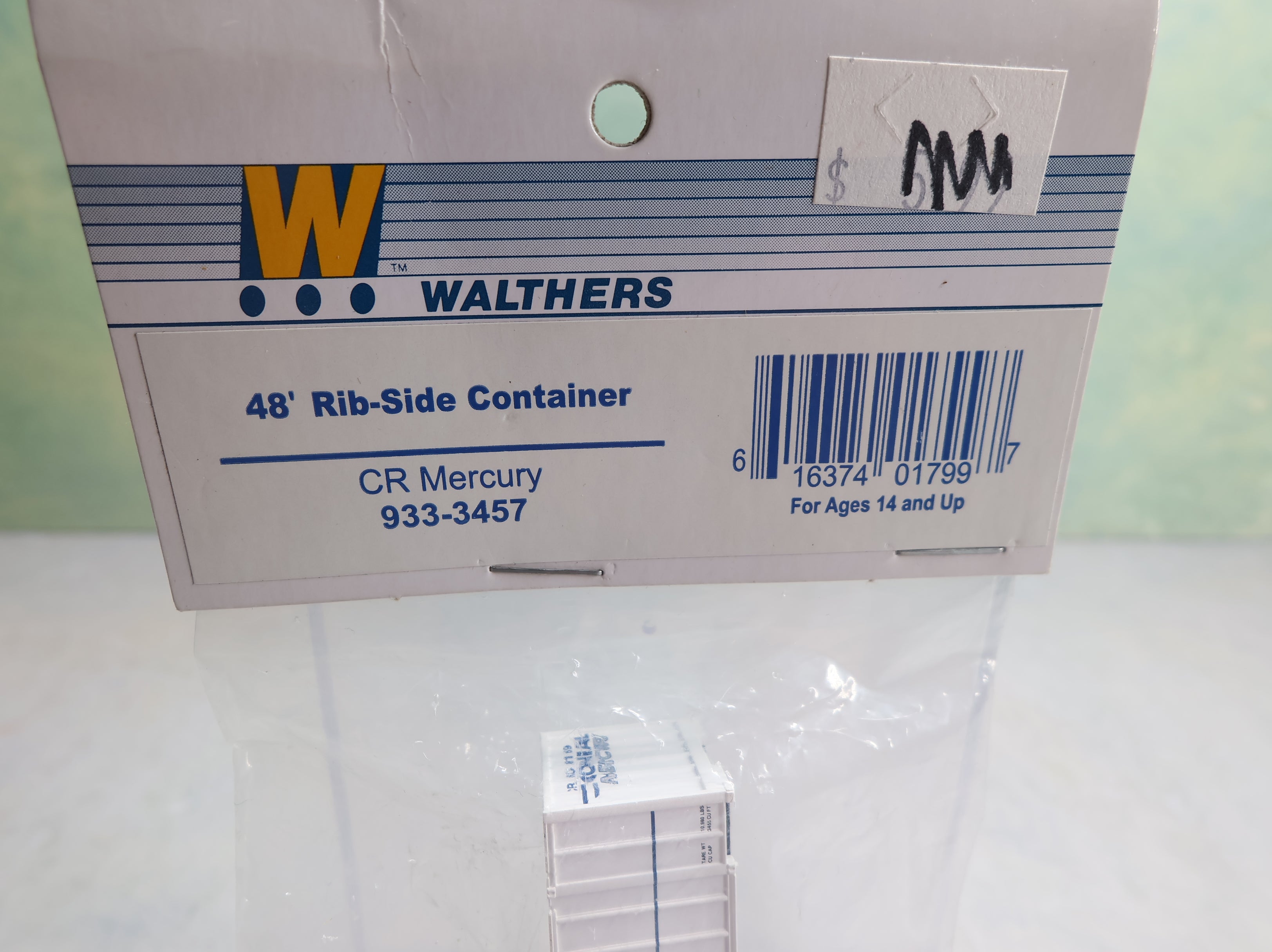 Walthers 933-3457 N Scale 48' Rib-Side Container Conrail Mercury