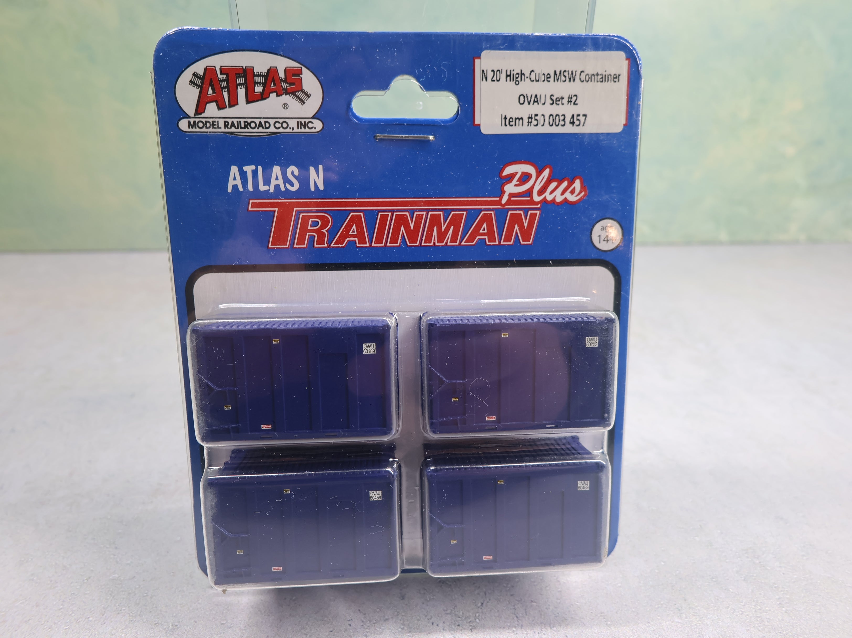 Atlas Trainman Plus 50003457 N Scale 20' High-Cube MSW Container OVAU Set #2 (4 pcs)