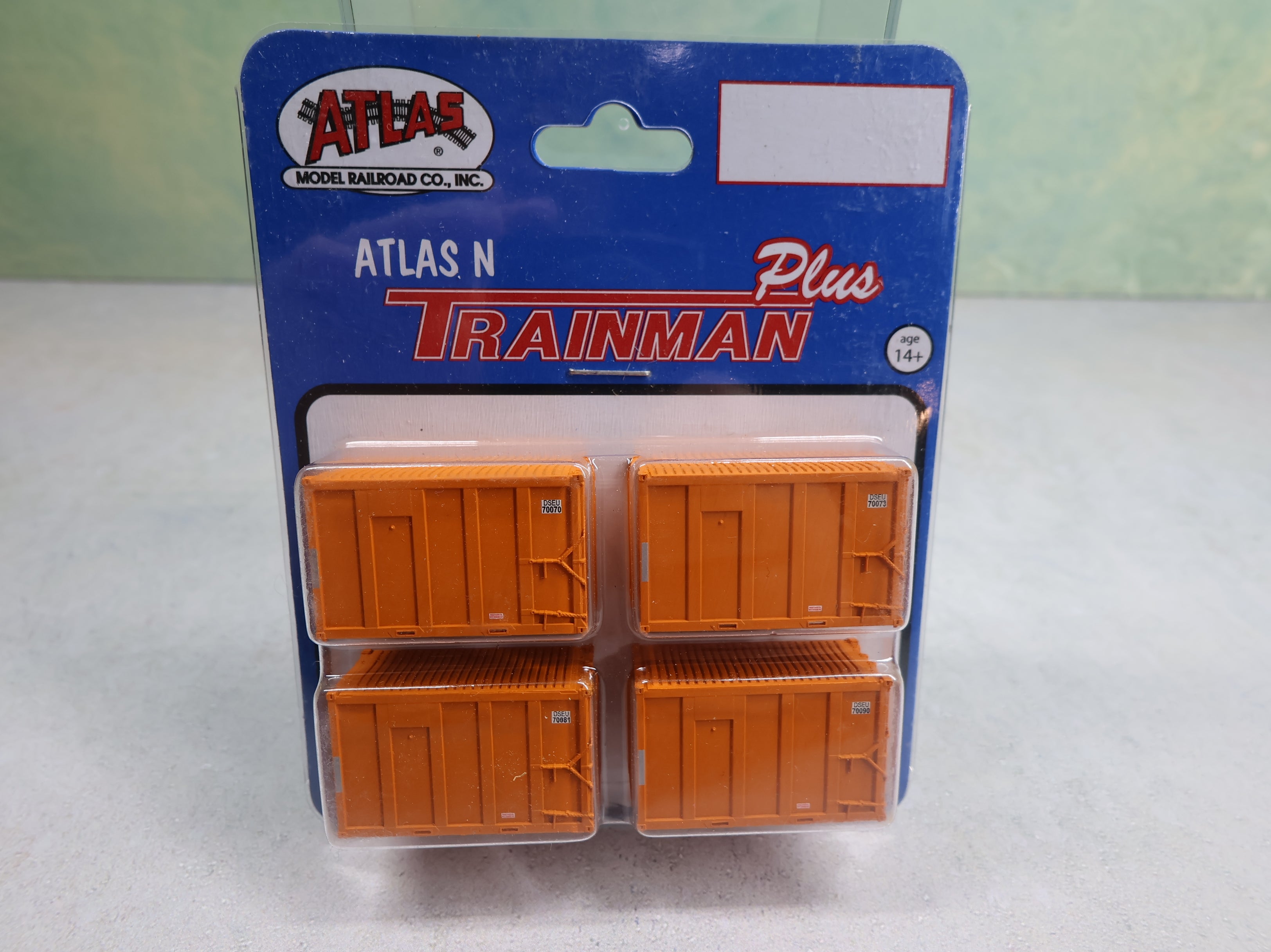 Atlas Trainman Plus N Scale 20' High-Cube MSW Container DSEU (4 pcs)