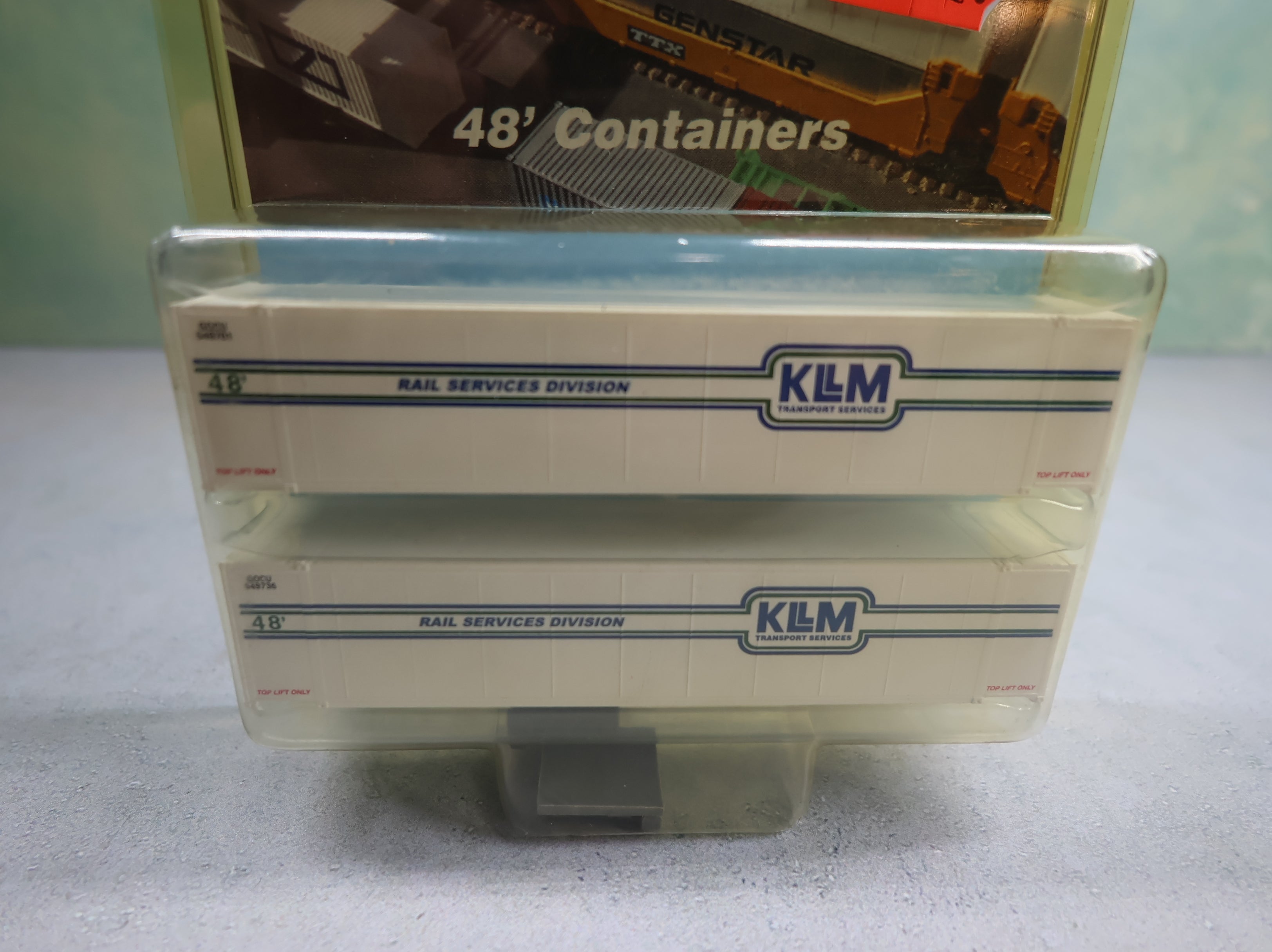 USED Deluxe 9050 N Scale 48' Containers KLLM (2 pcs)