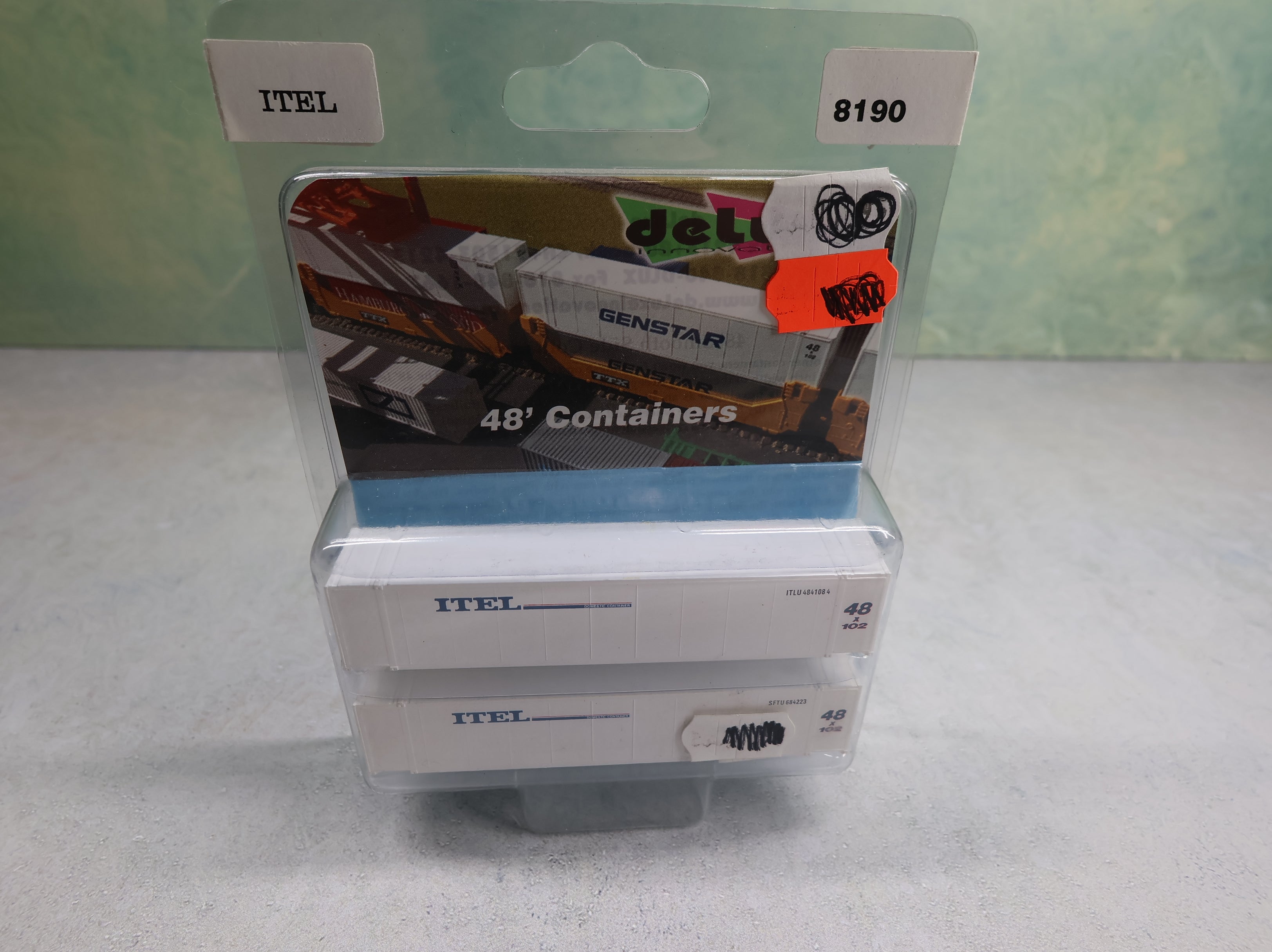 USED Deluxe 8190 N Scale 48' Containers Itel Corporation (2 pcs)