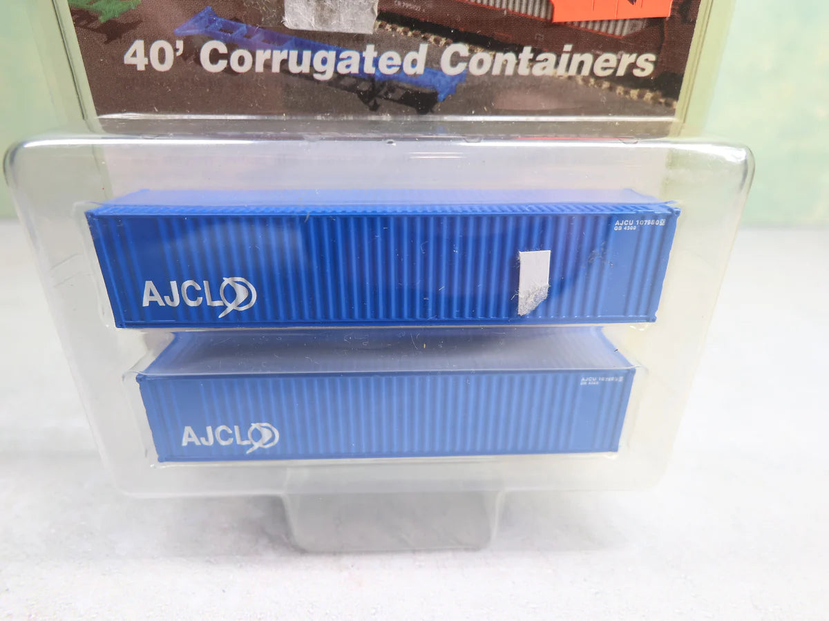 Deluxe 5340 N Scale 40' Corrugated Containers AJCL (2 pcs)