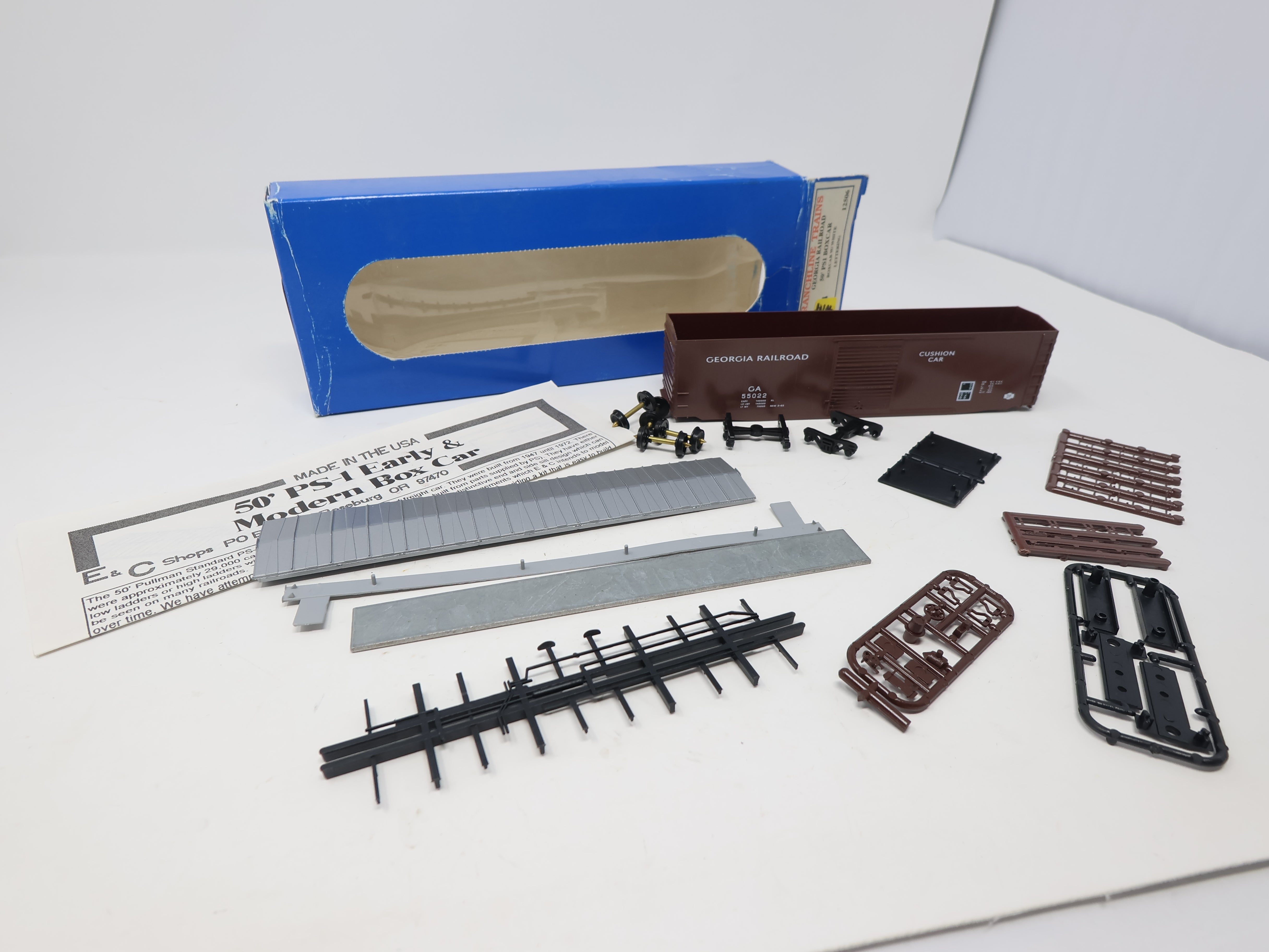 USED Branchline HO Scale, 50' PS1 Box Car, Georgia Railroad GA #55022 (KIT)