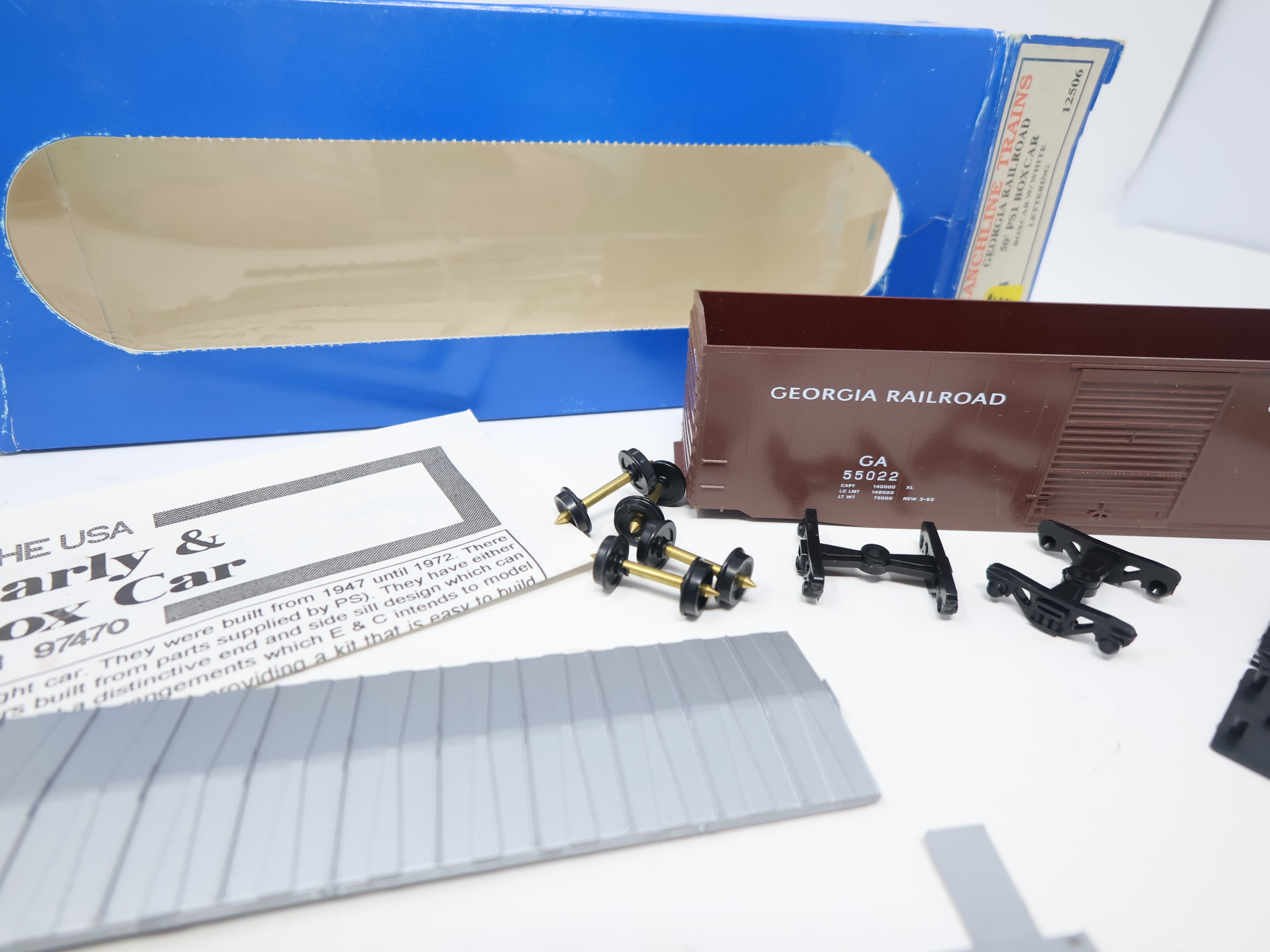 USED Branchline HO Scale, 50' PS1 Box Car, Georgia Railroad GA #55022 (KIT)
