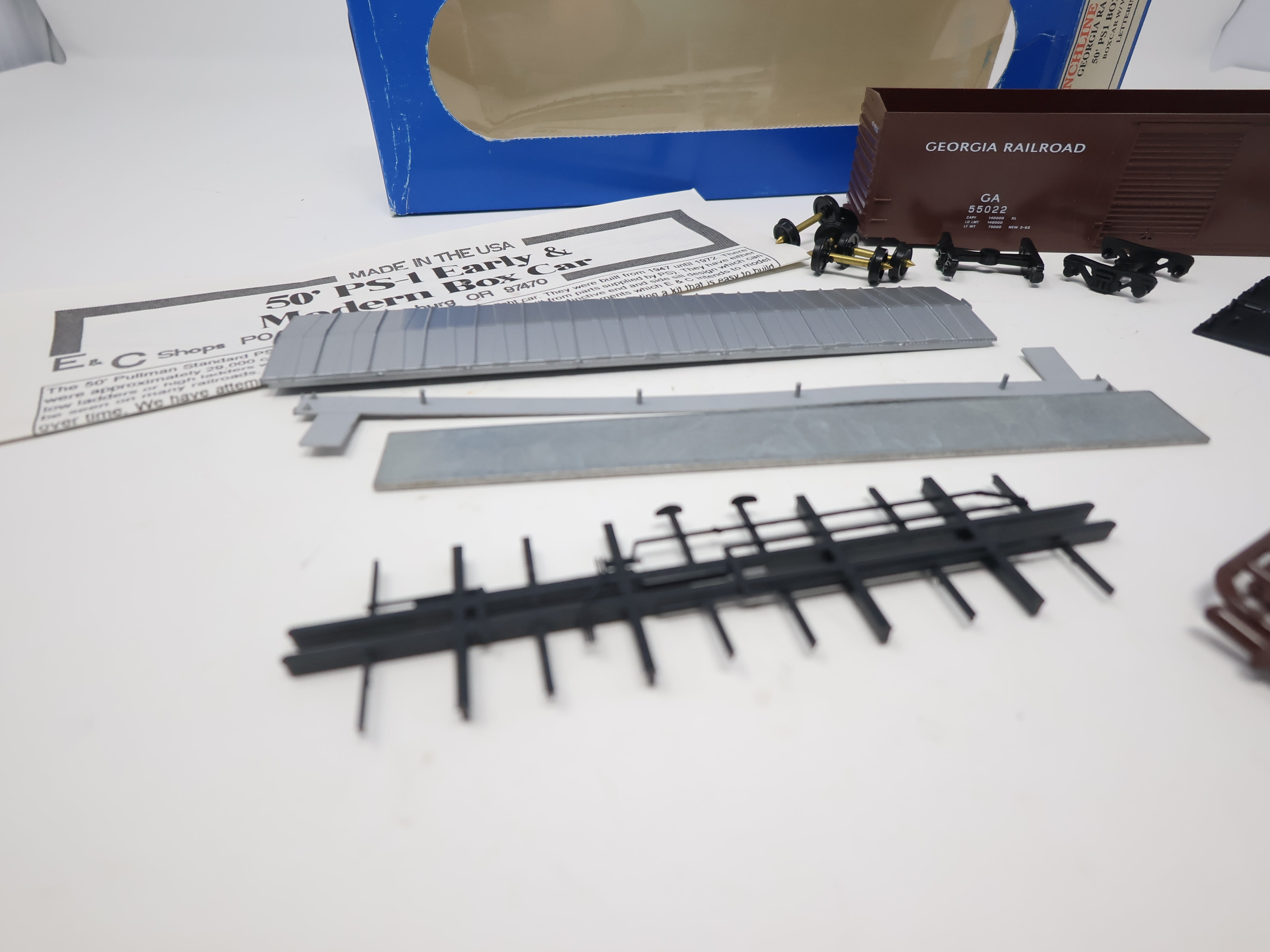 USED Branchline HO Scale, 50' PS1 Box Car, Georgia Railroad GA #55022 (KIT)