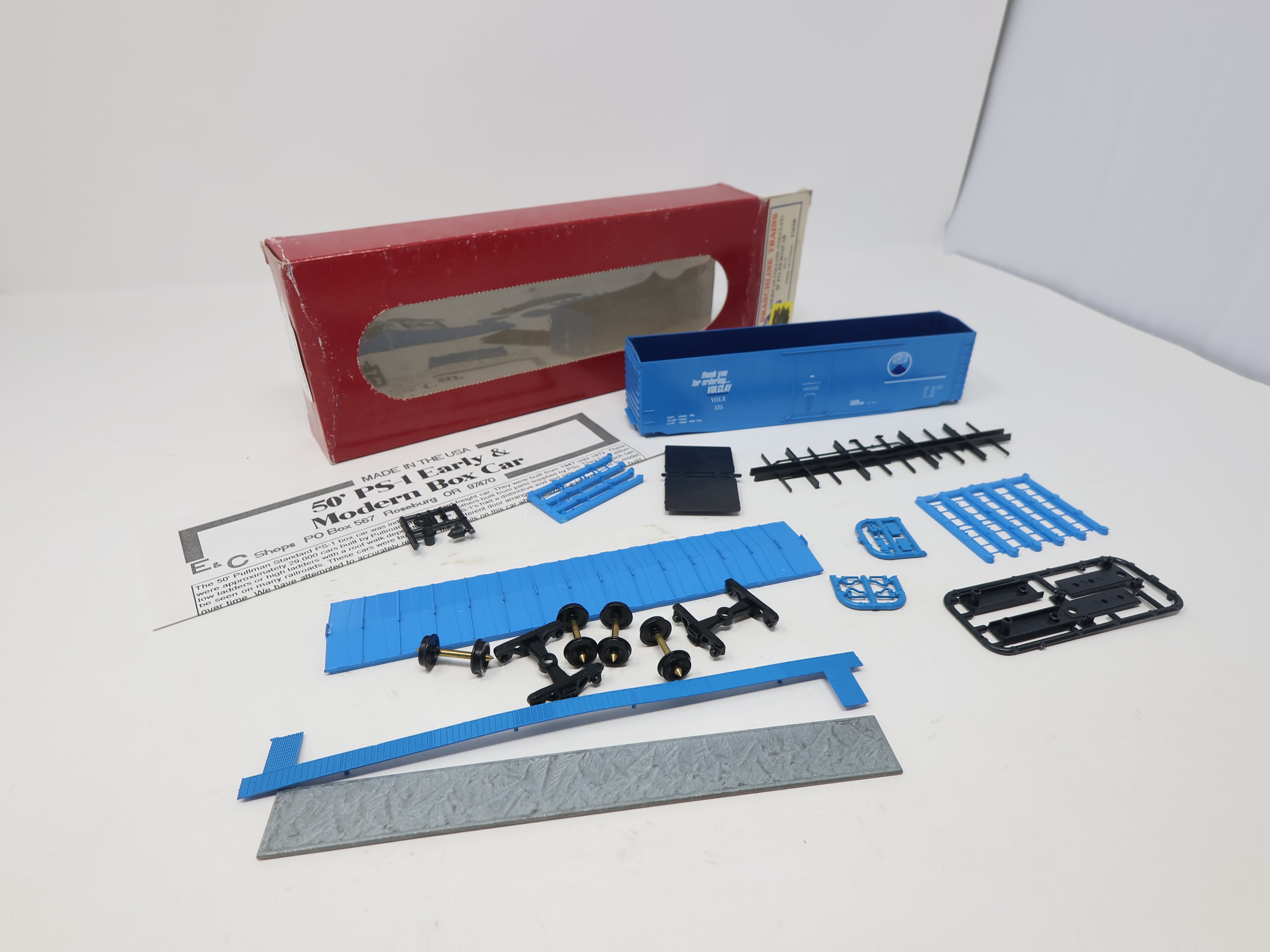 USED Branchline HO Scale, 50' PS1 Box Car, American Colloid VOLX #125 (KIT)