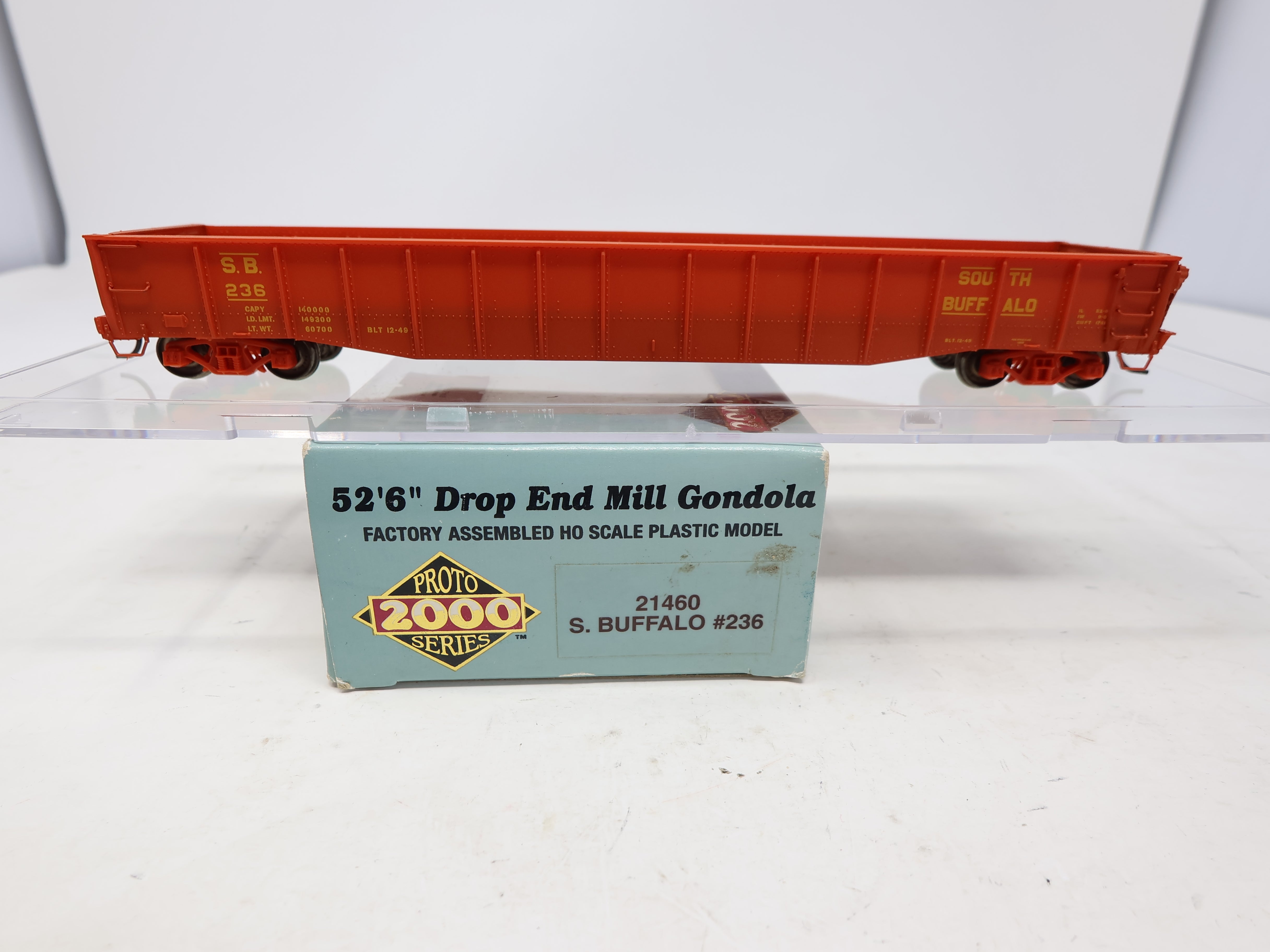 USED Life-Like 21460 HO Scale, 52' Drop End Mill Gondola, South Buffalo SB #236