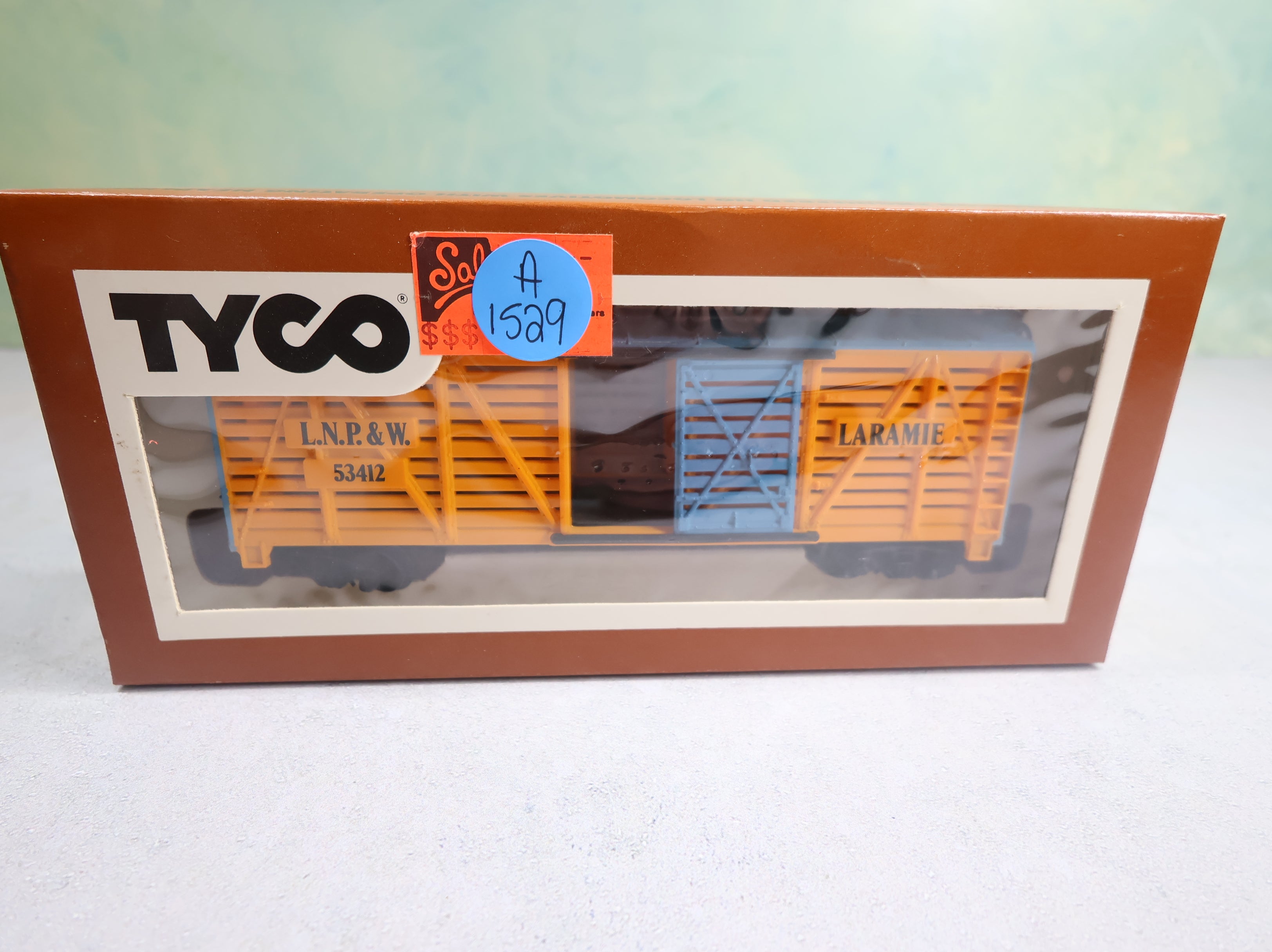 USED Tyco HO Scale 40' Cattle Stock Car Laramie LNP&W #53412