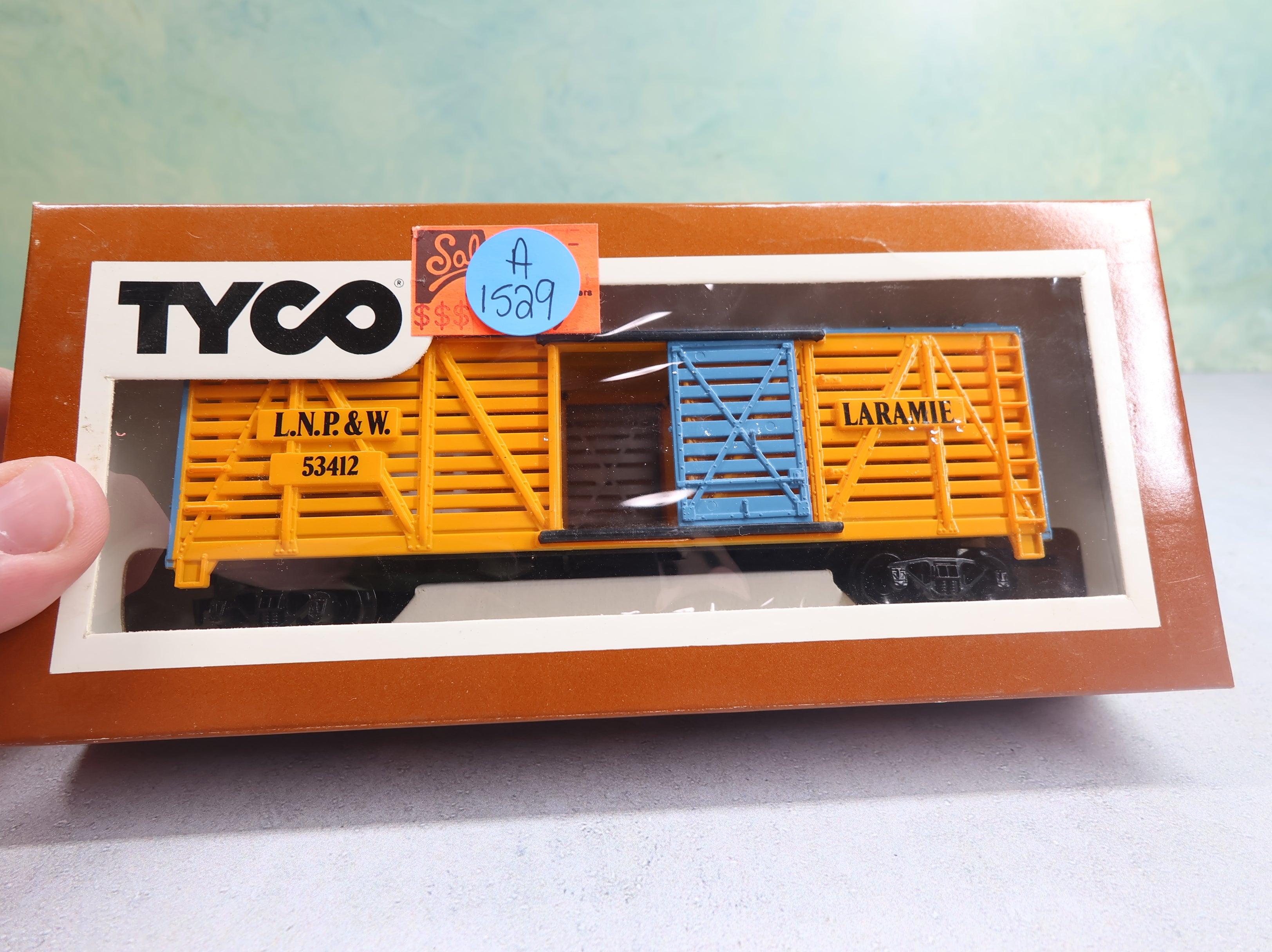 USED Tyco HO Scale 40' Cattle Stock Car Laramie LNP&W #53412