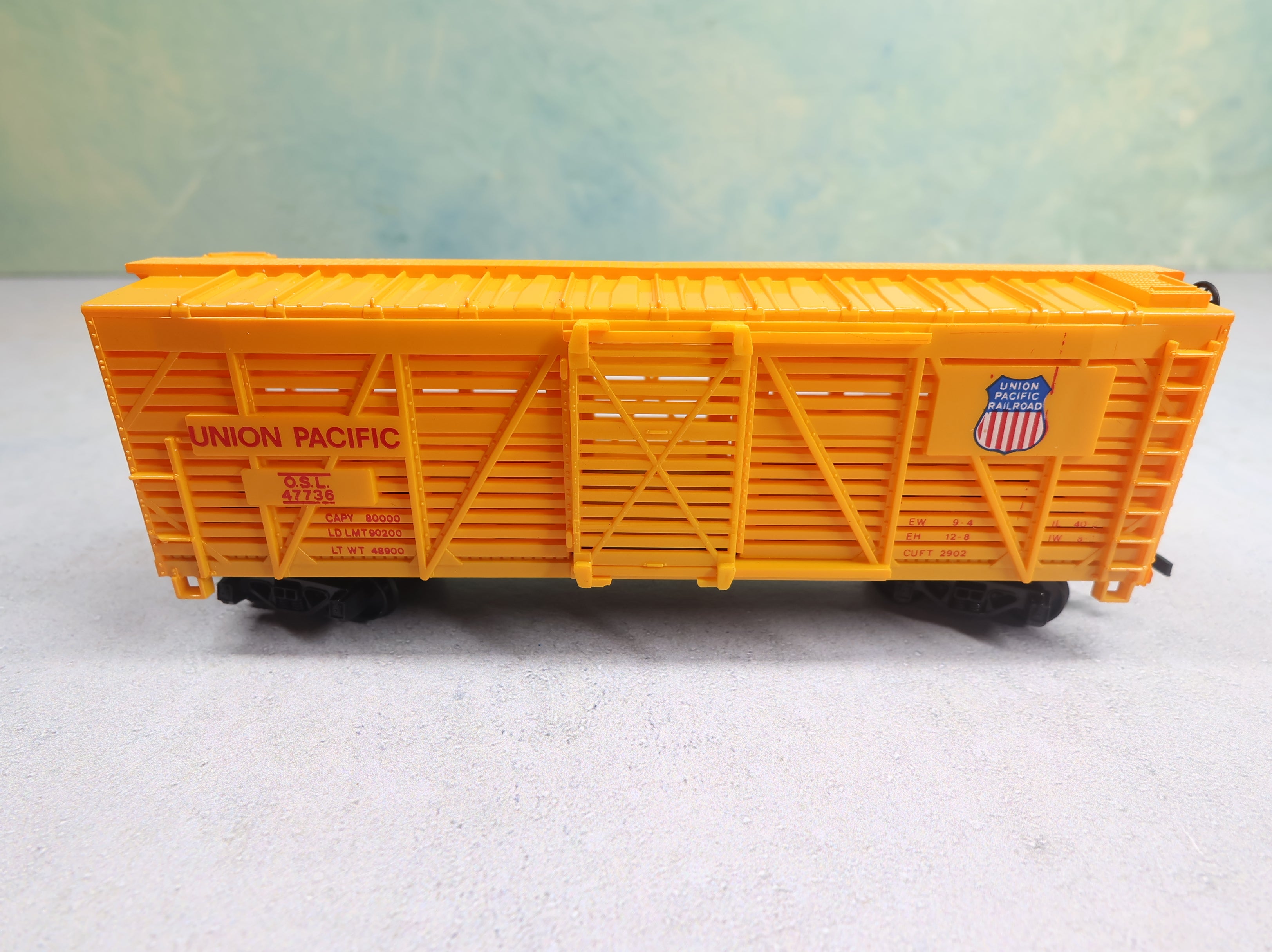 USED Life-Like HO Scale 40' Cattle Stock Car Union Pacific OSL #47736