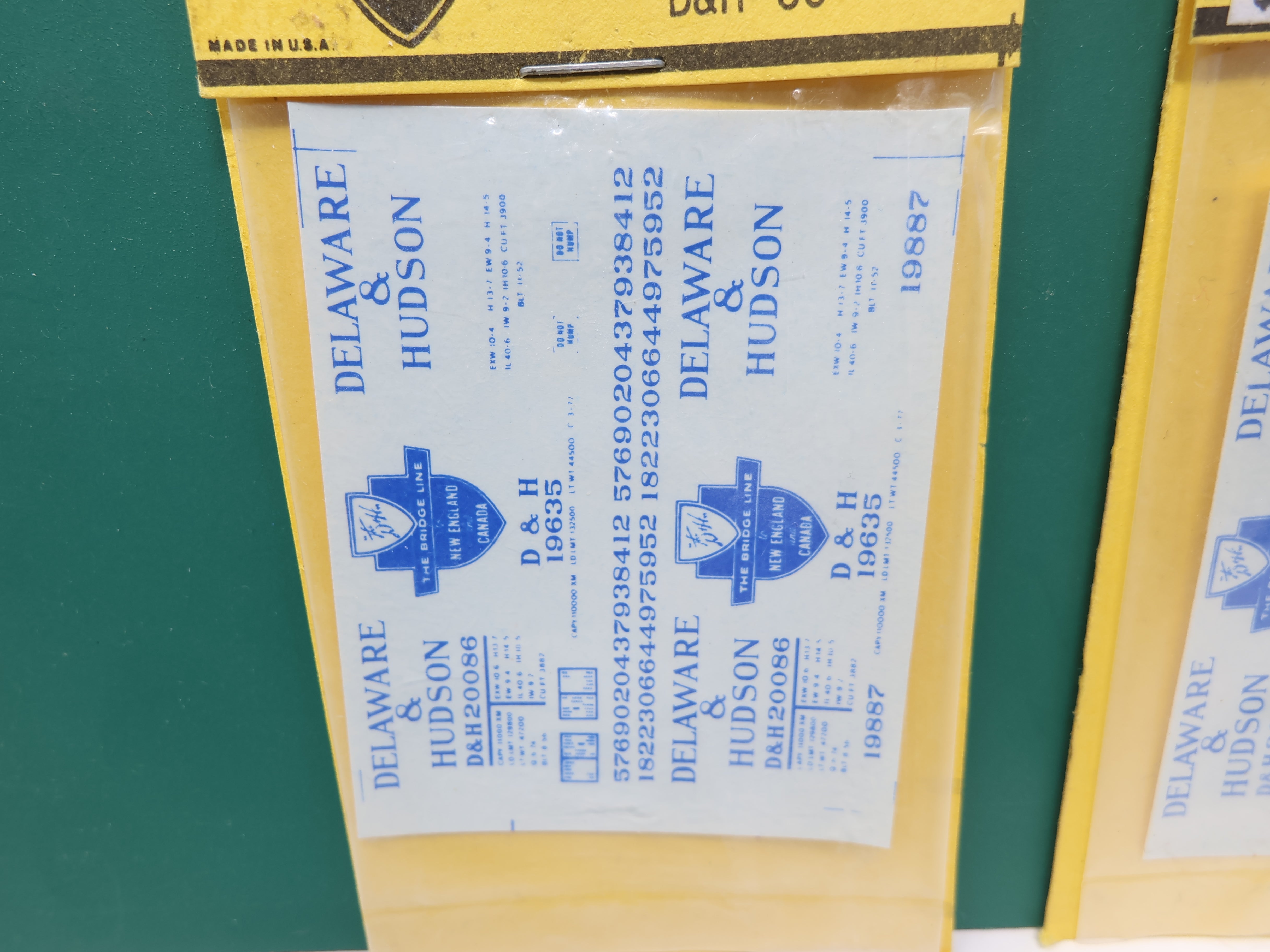 USED Northeast Decals N Scale, Lot of 2 packs of D&H Box Car Decals