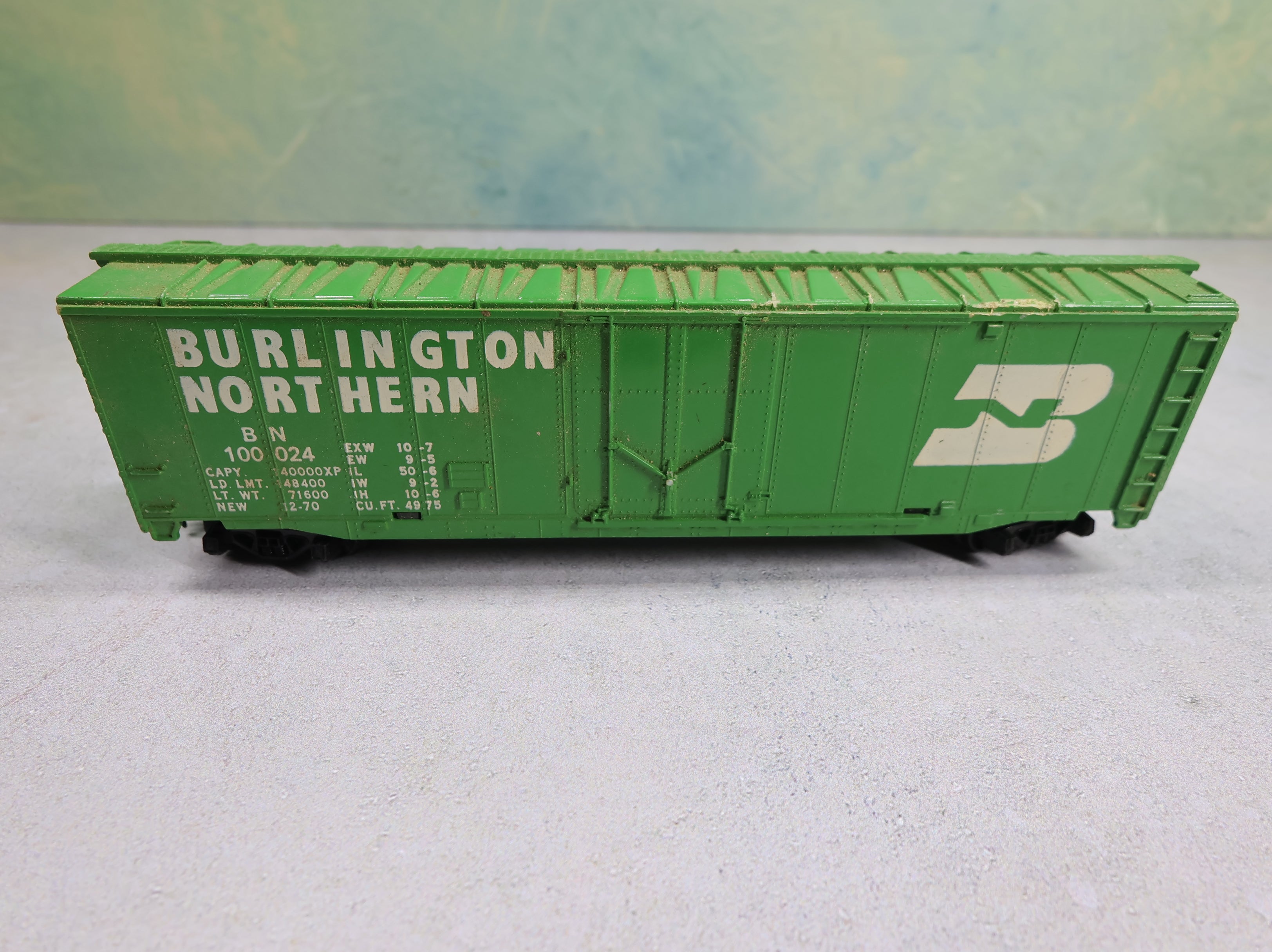 USED Tyco HO Scale 50' Box Car Burlington Northern BN #100024