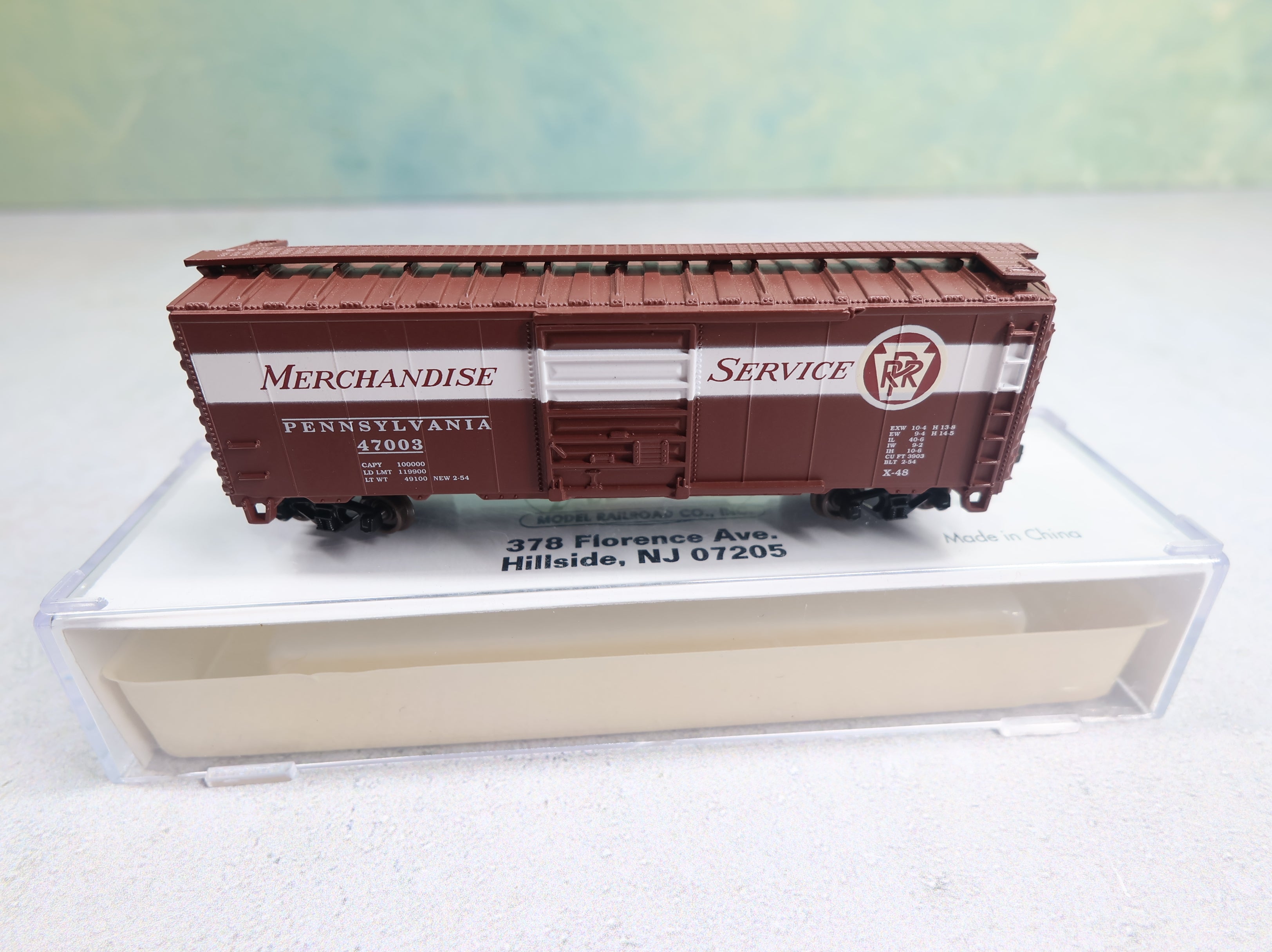 USED Atlas 34331 N Scale 40' Box Car Pennsylvania #47003 Merchandise Service