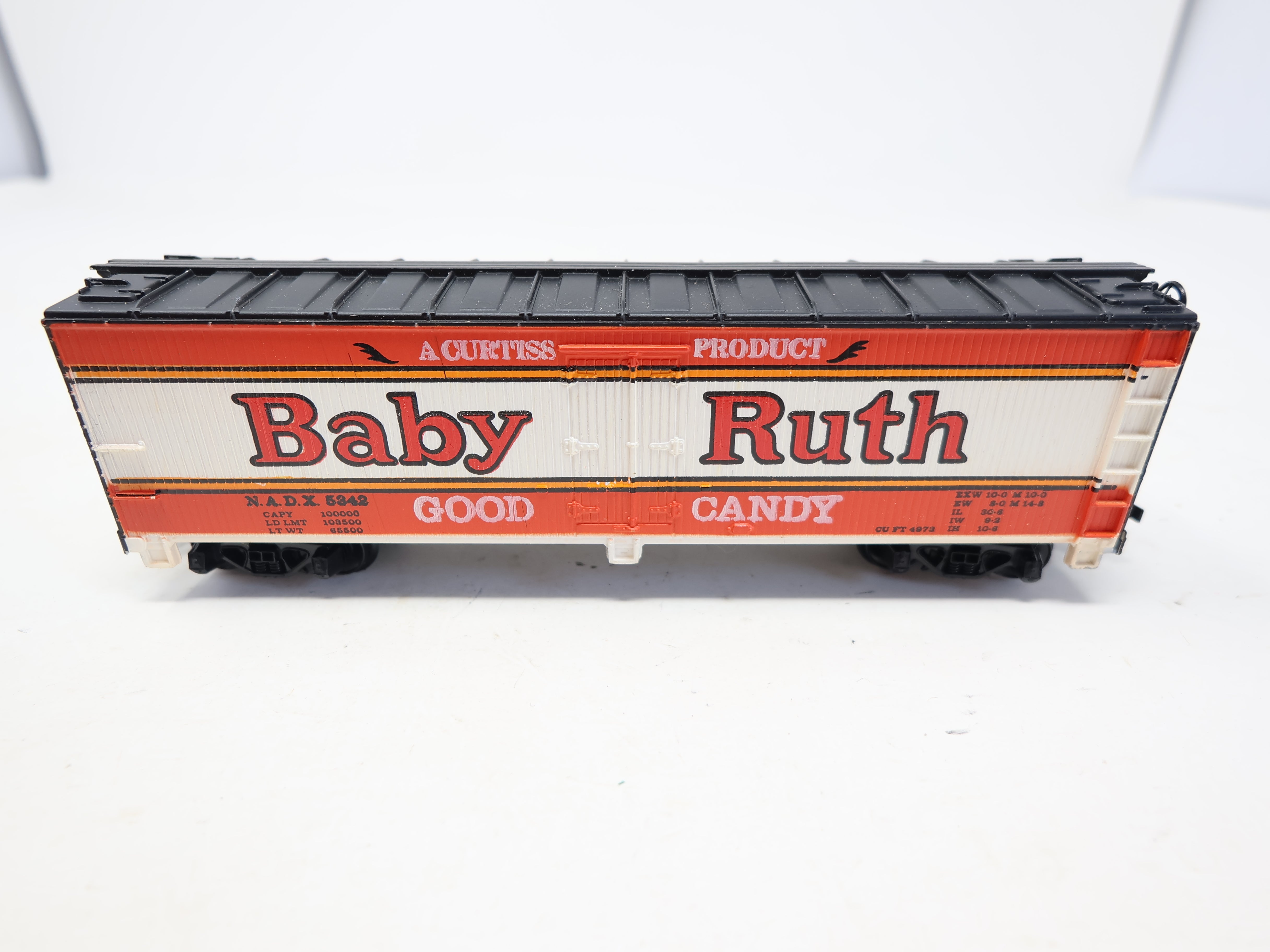 USED Tyco HO Scale, 40' Billboard Reefer, Baby Ruth NADX #5342