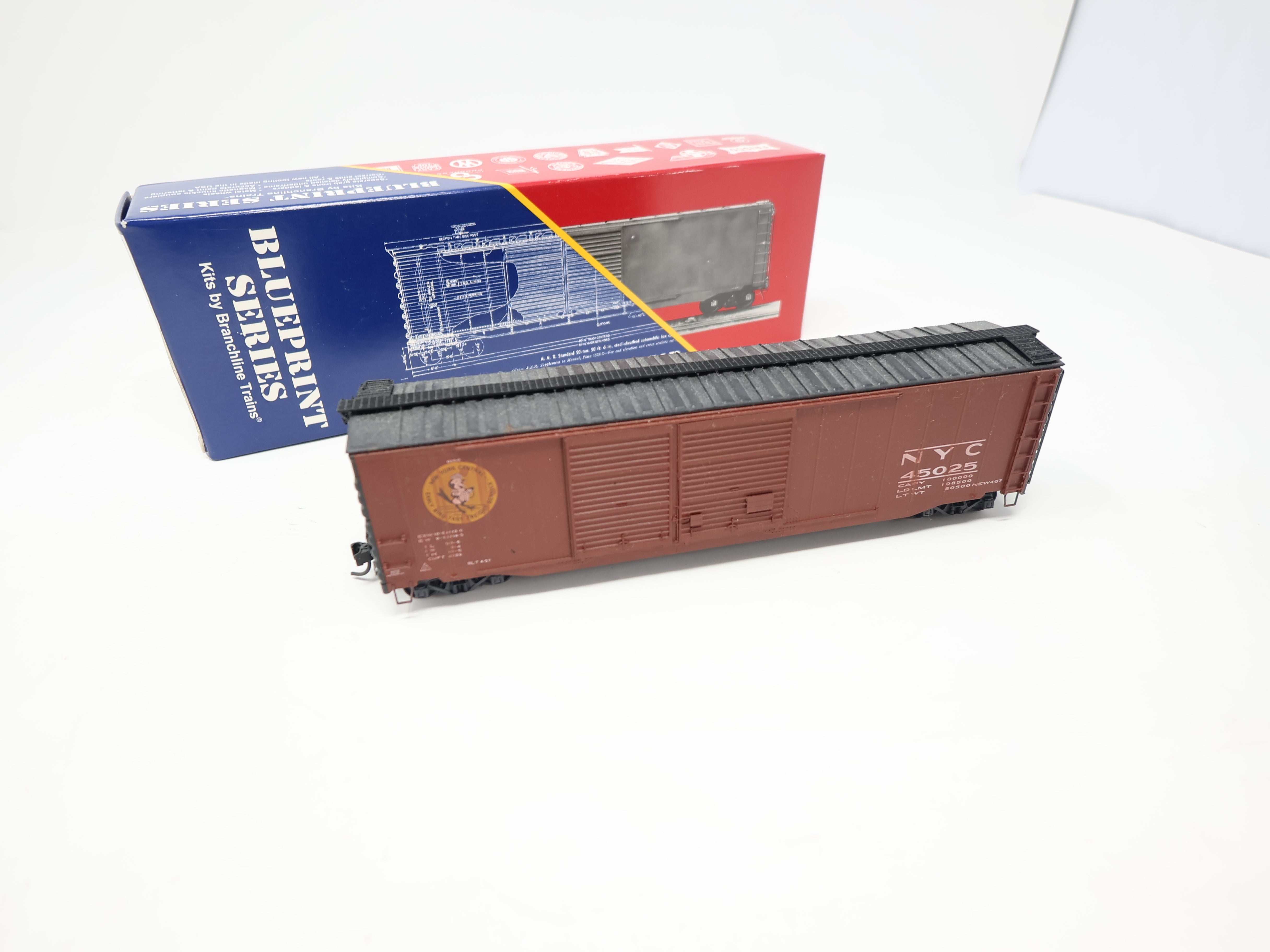 USED Branchline HO Scale, 50' AAR Box Car, New York Central NYC #45025, Weathered