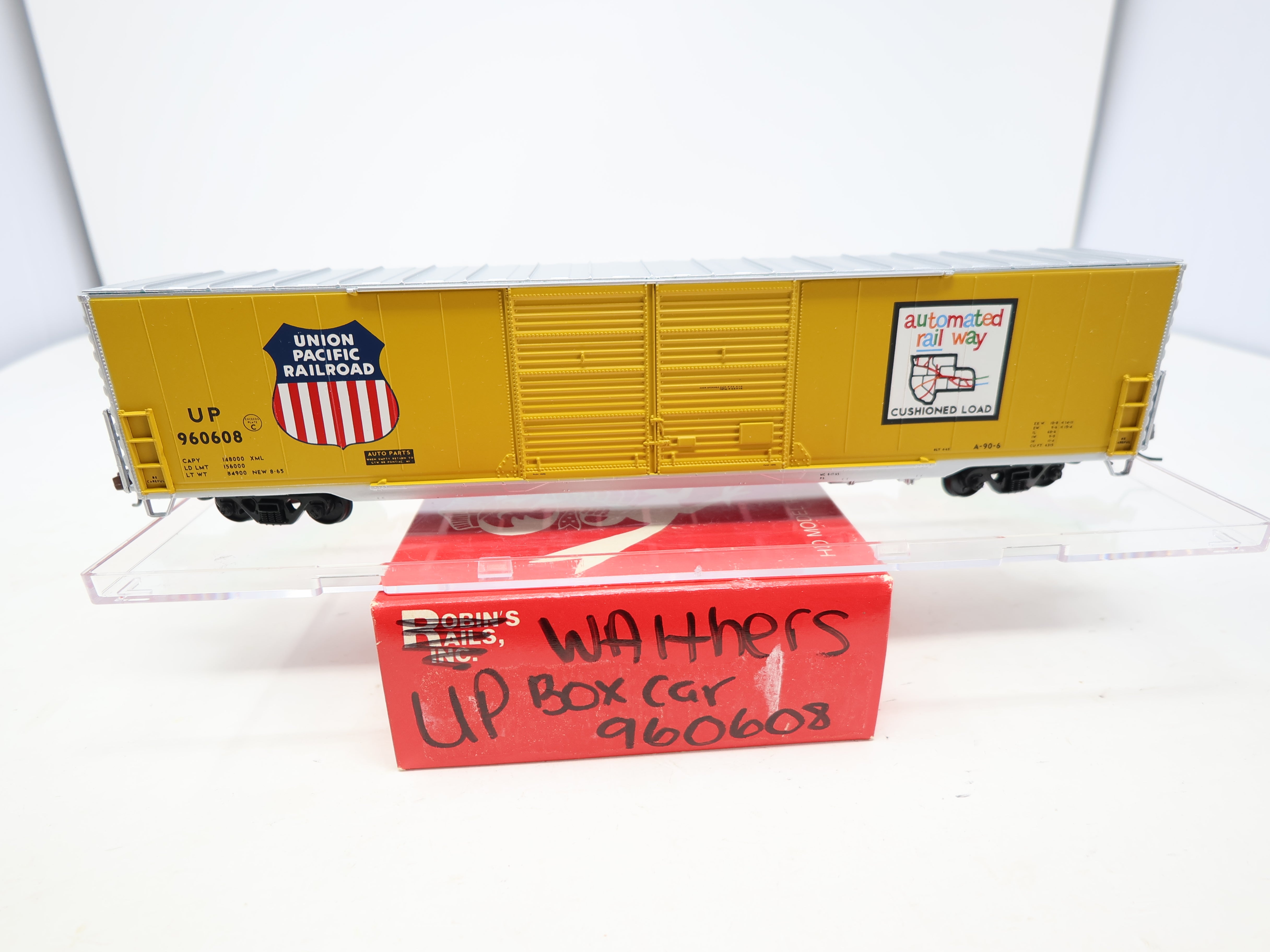 USED Walthers HO Scale, 60' Box Car, Union Pacific UP #960608