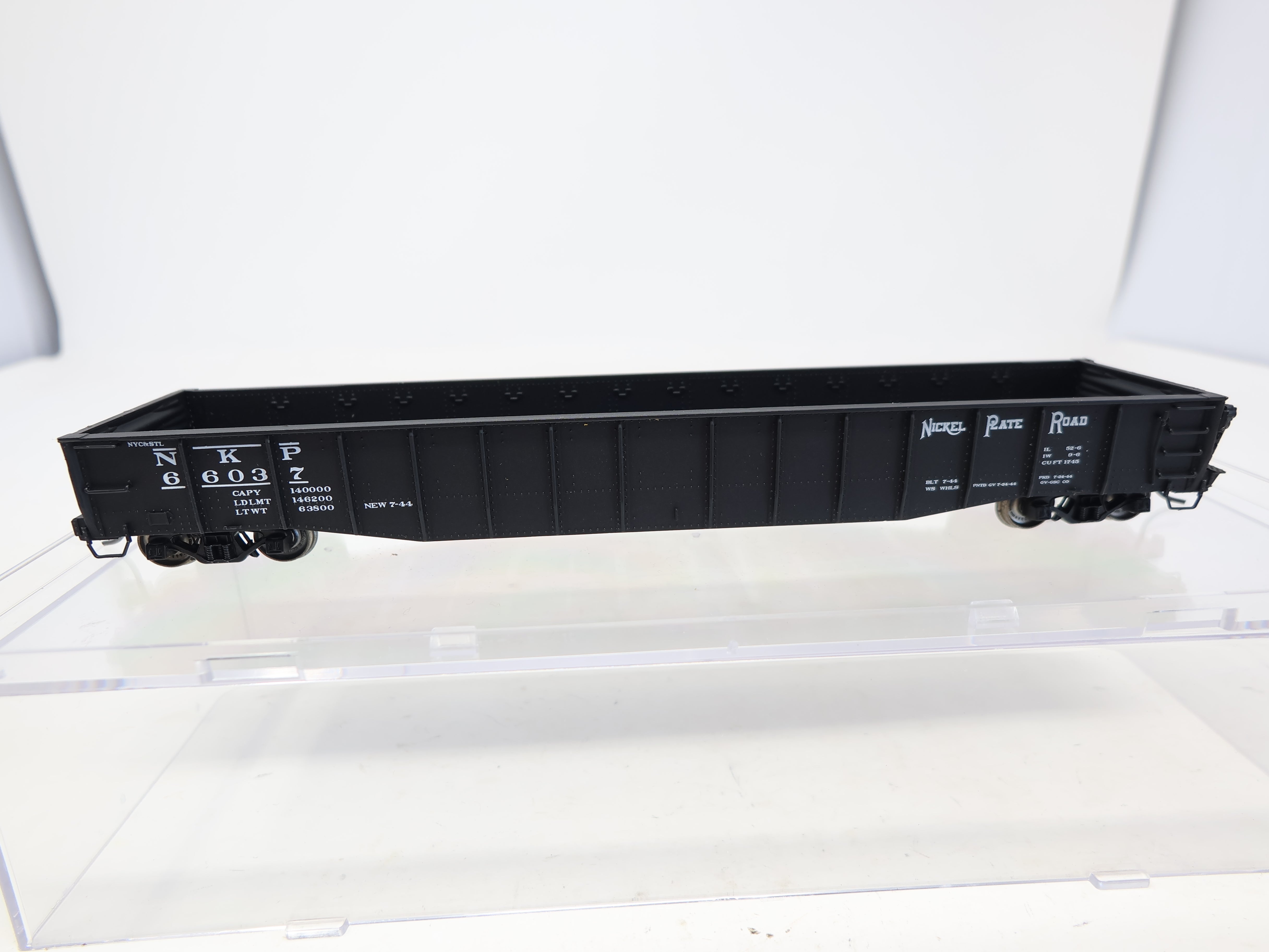 USED Life-Like HO Scale, 52' Drop End Mill Gondola, Nickel Plate Road NKP #66037