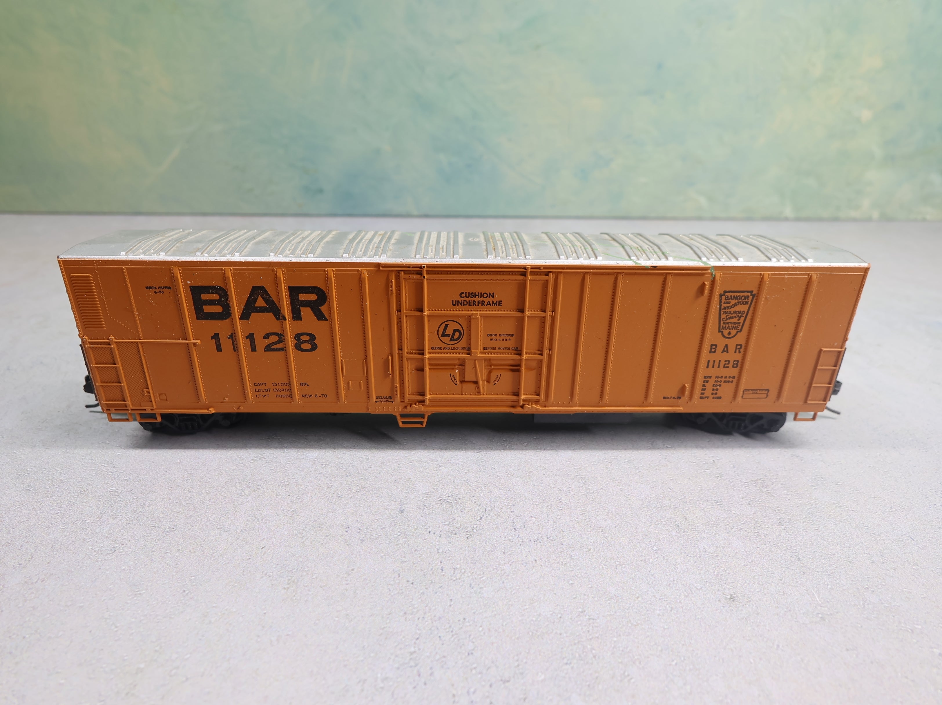 USED Athearn HO Scale 57' Mech Reefer Box Car Bangor & Aroostook BAR #11128