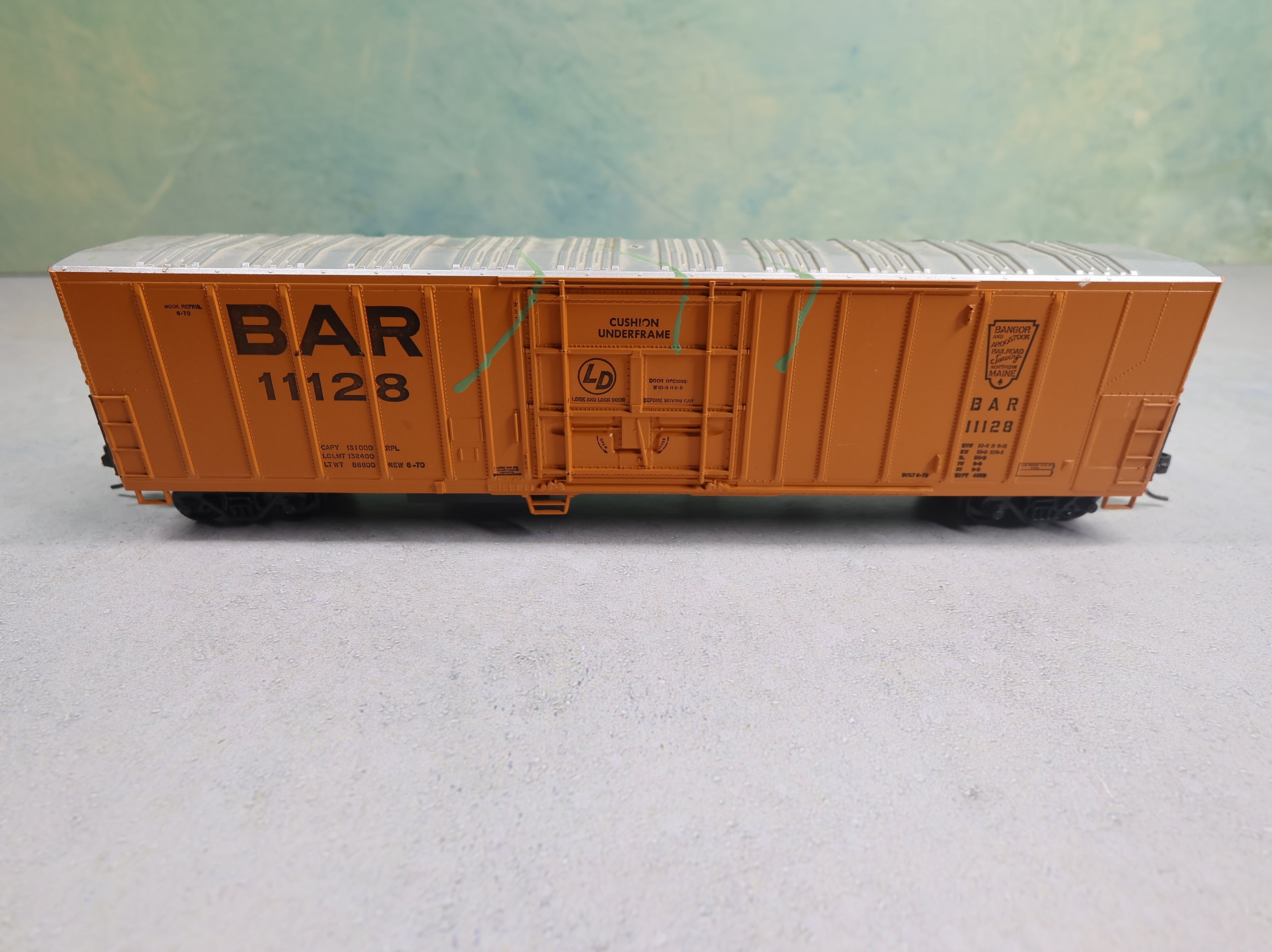 USED Athearn HO Scale 57' Mech Reefer Box Car Bangor & Aroostook BAR #11128
