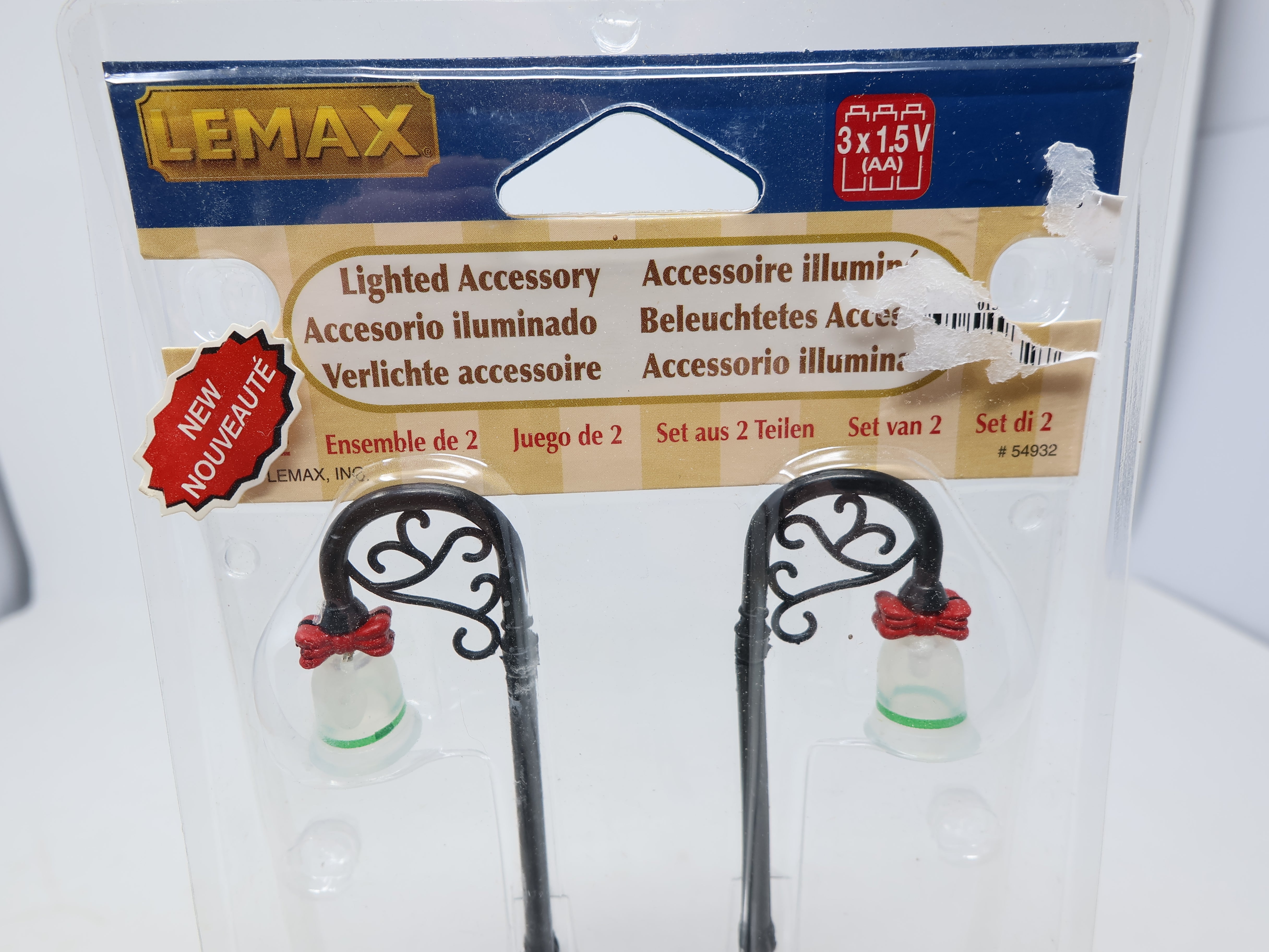 Lemax , Bell Ornament Lamp Post, Set Of 2