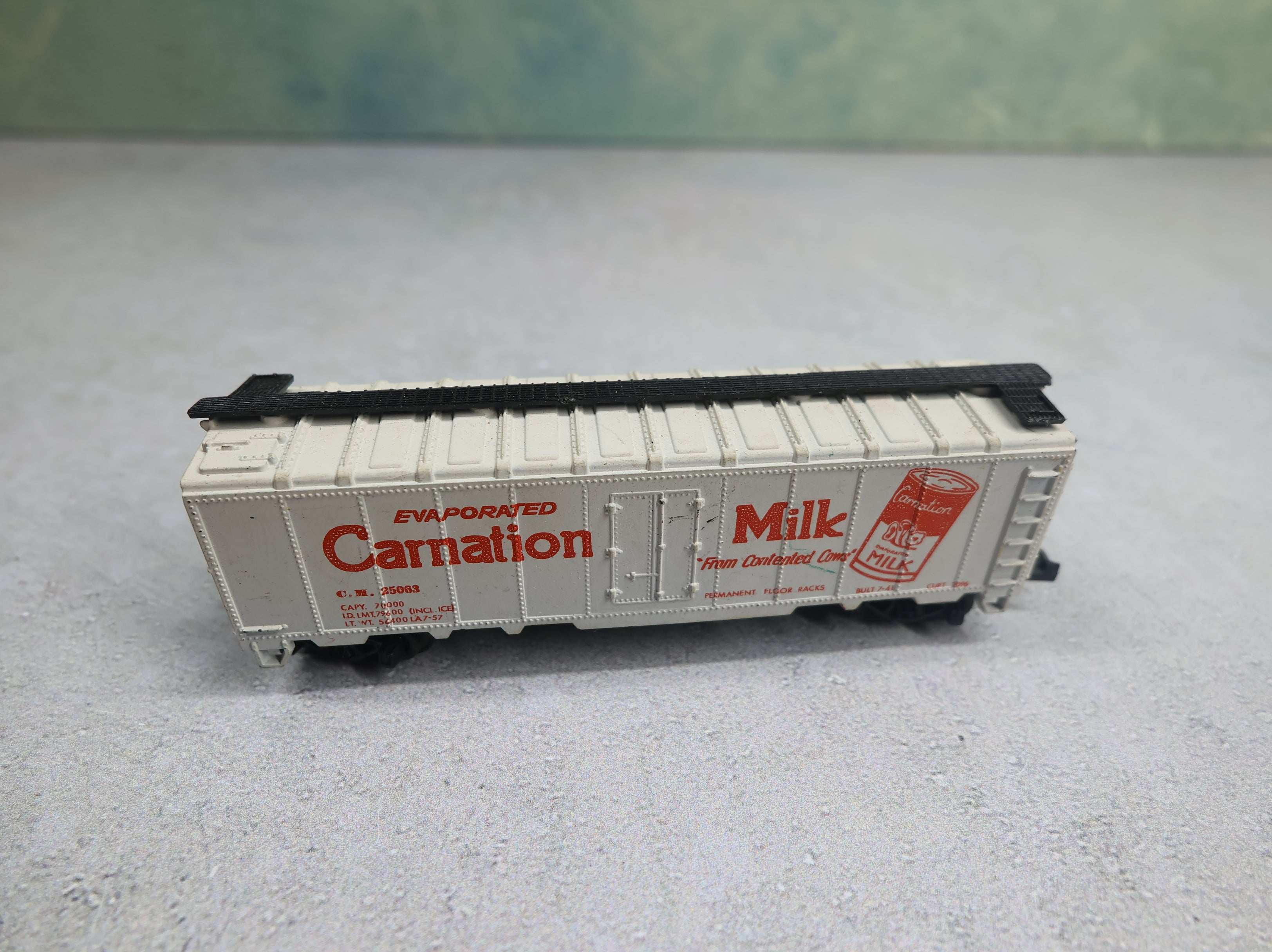USED TRIX N Scale 40' Box Car Carnation Milk CM #25063