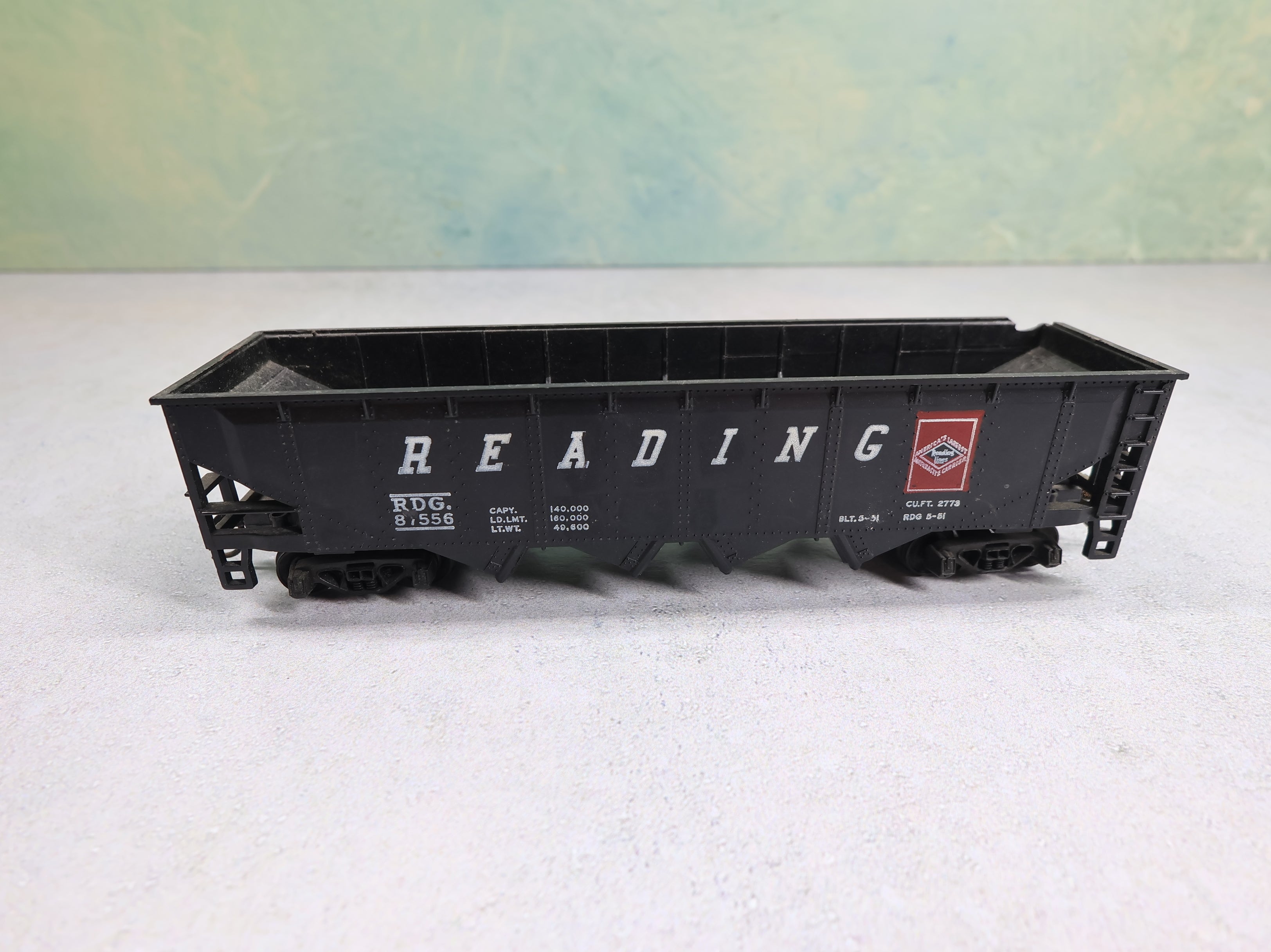 USED Tyco HO Scale 70 Ton Quad Hopper Reading RDG #87556