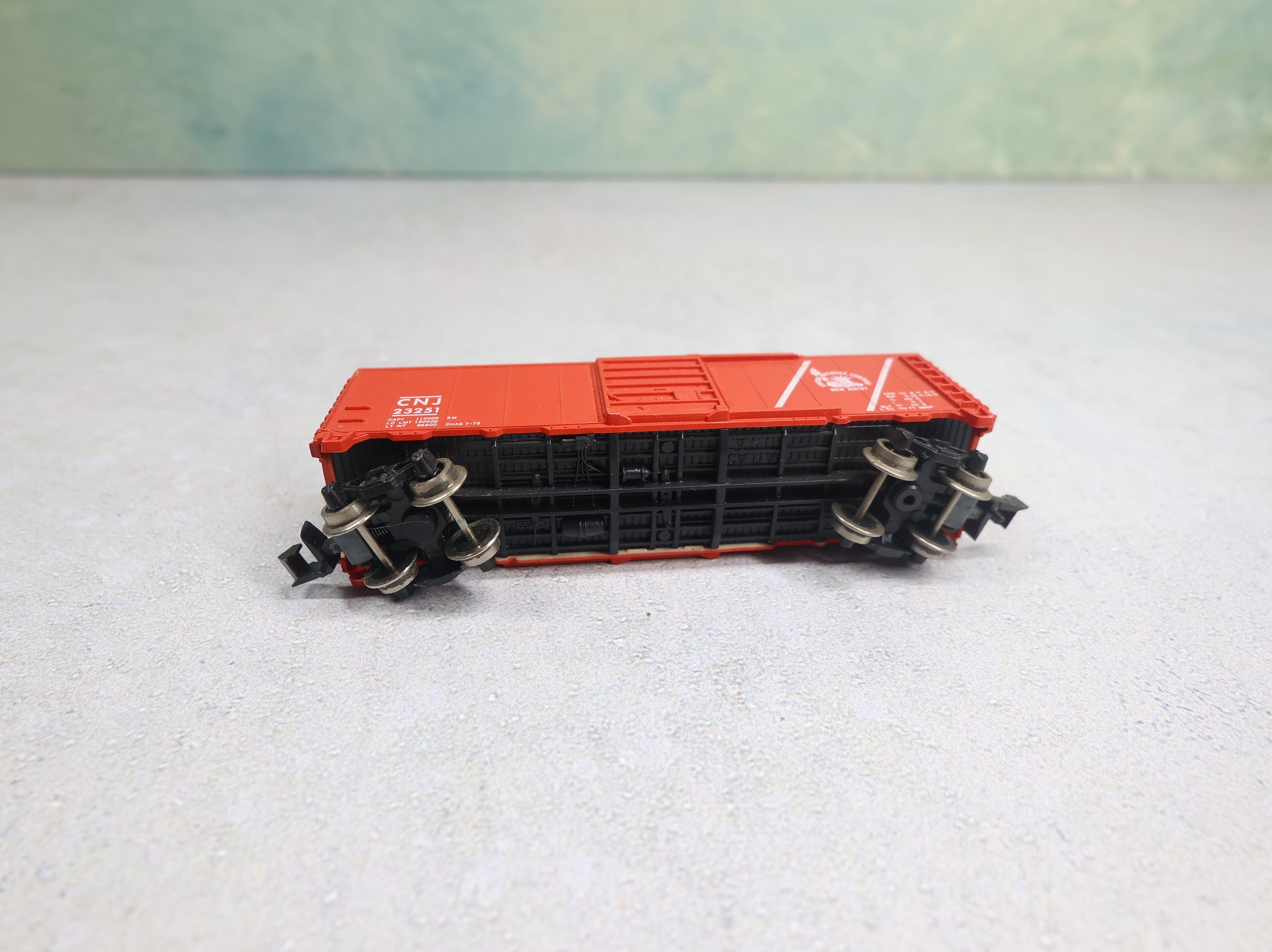 USED Atlas N Scale 40' Box Car Jersey Central CNJ #23251