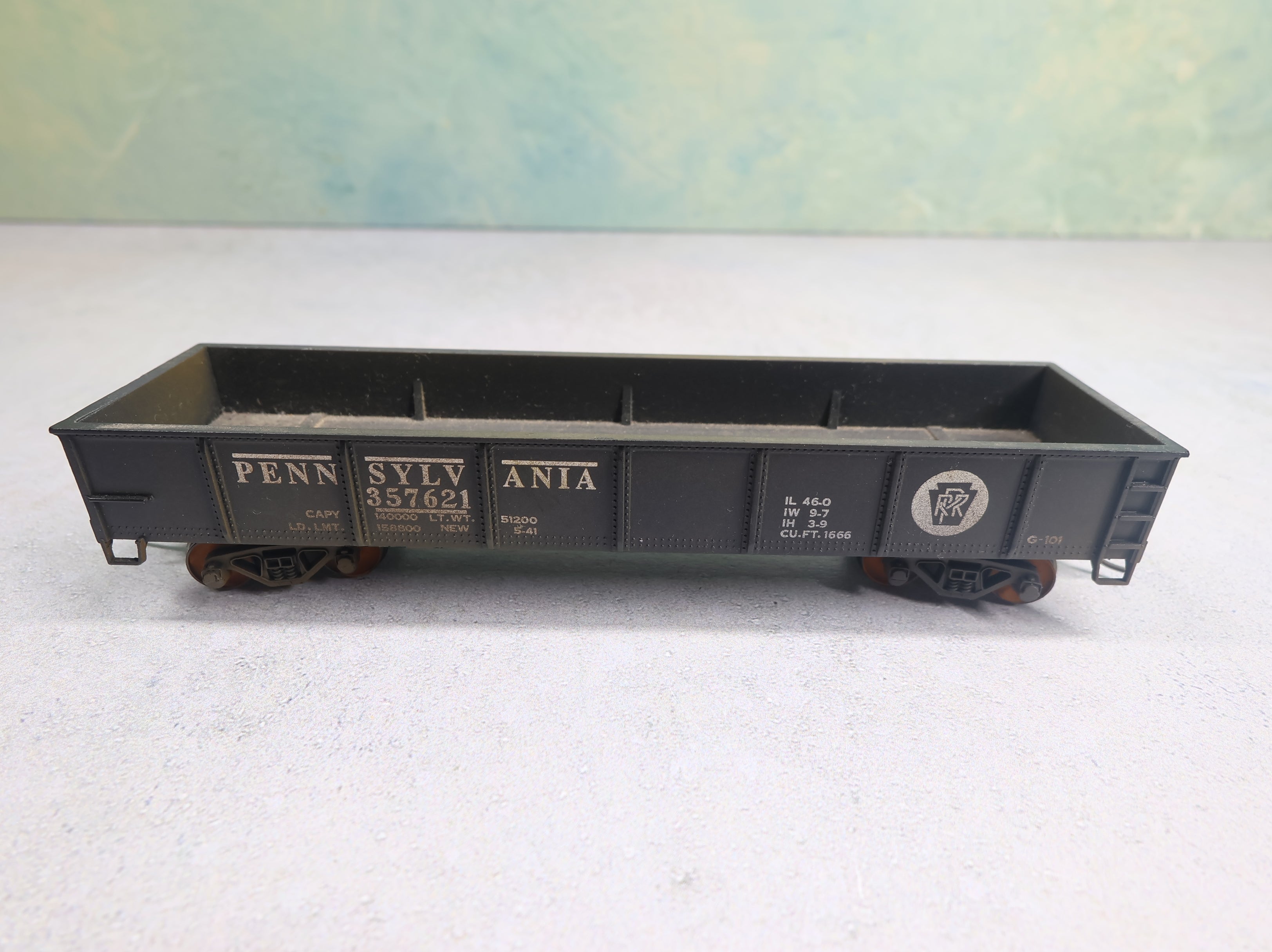 USED Bachmann HO Scale 40' Gondola Pennsylvania #357621 Lightly Weathered