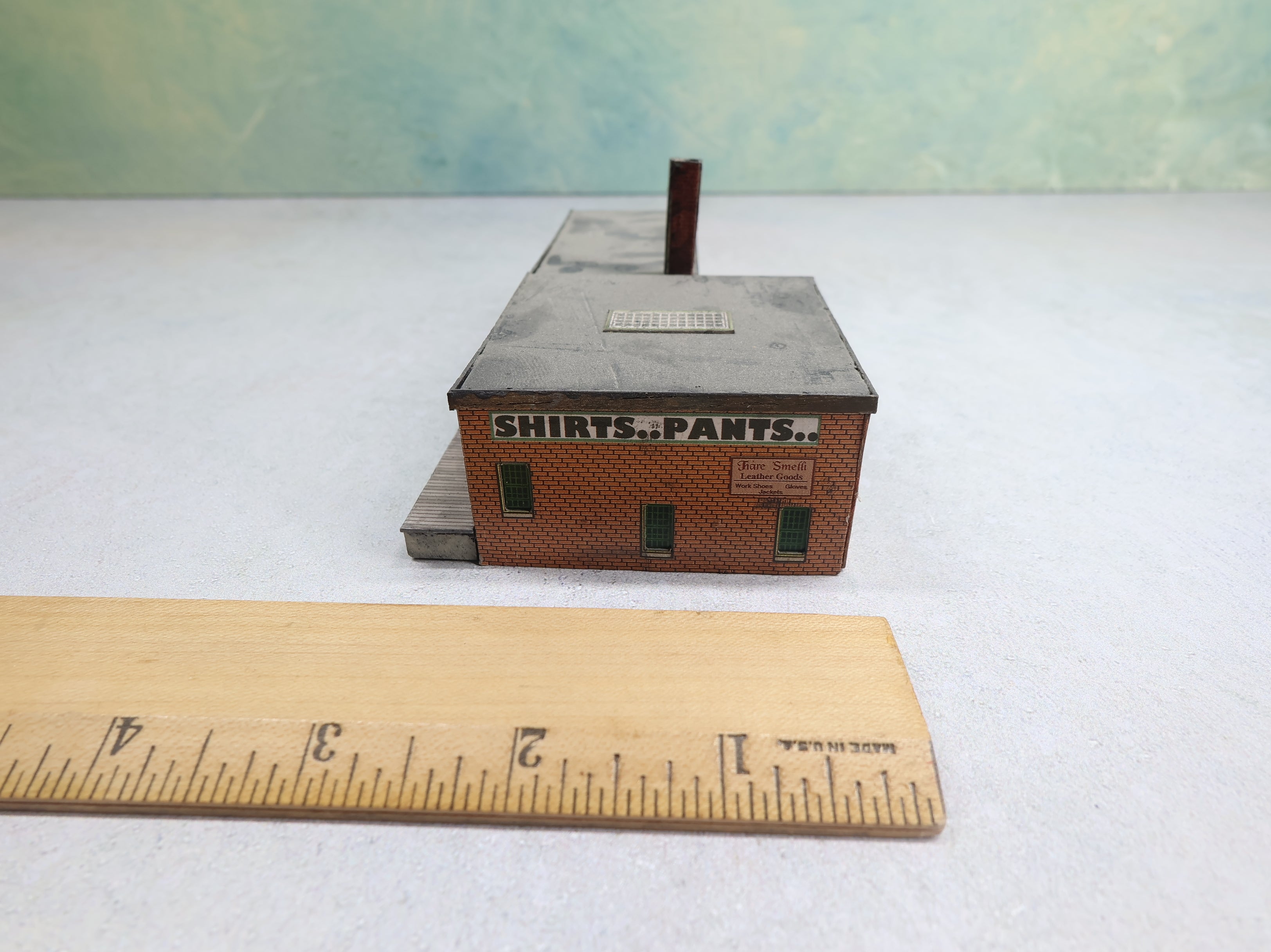 USED N Scale Ajax Importers Brick Warehouse Scratch Built