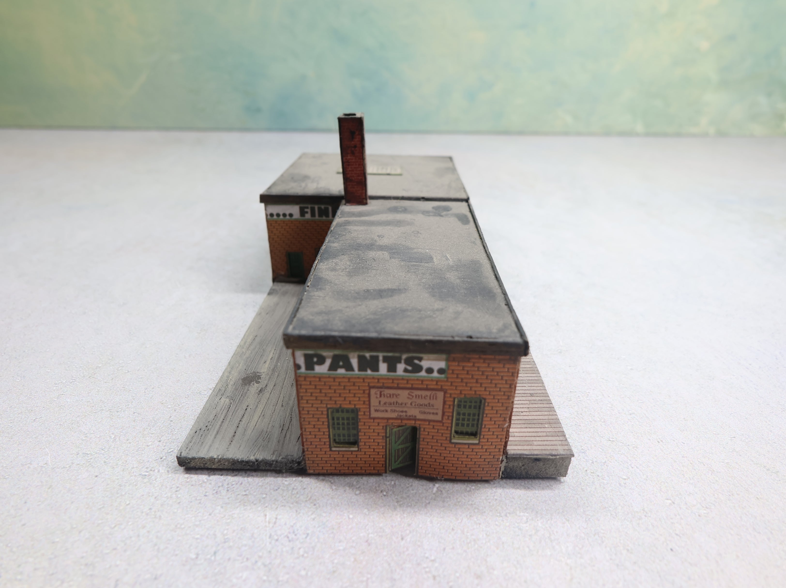 USED N Scale Ajax Importers Brick Warehouse Scratch Built