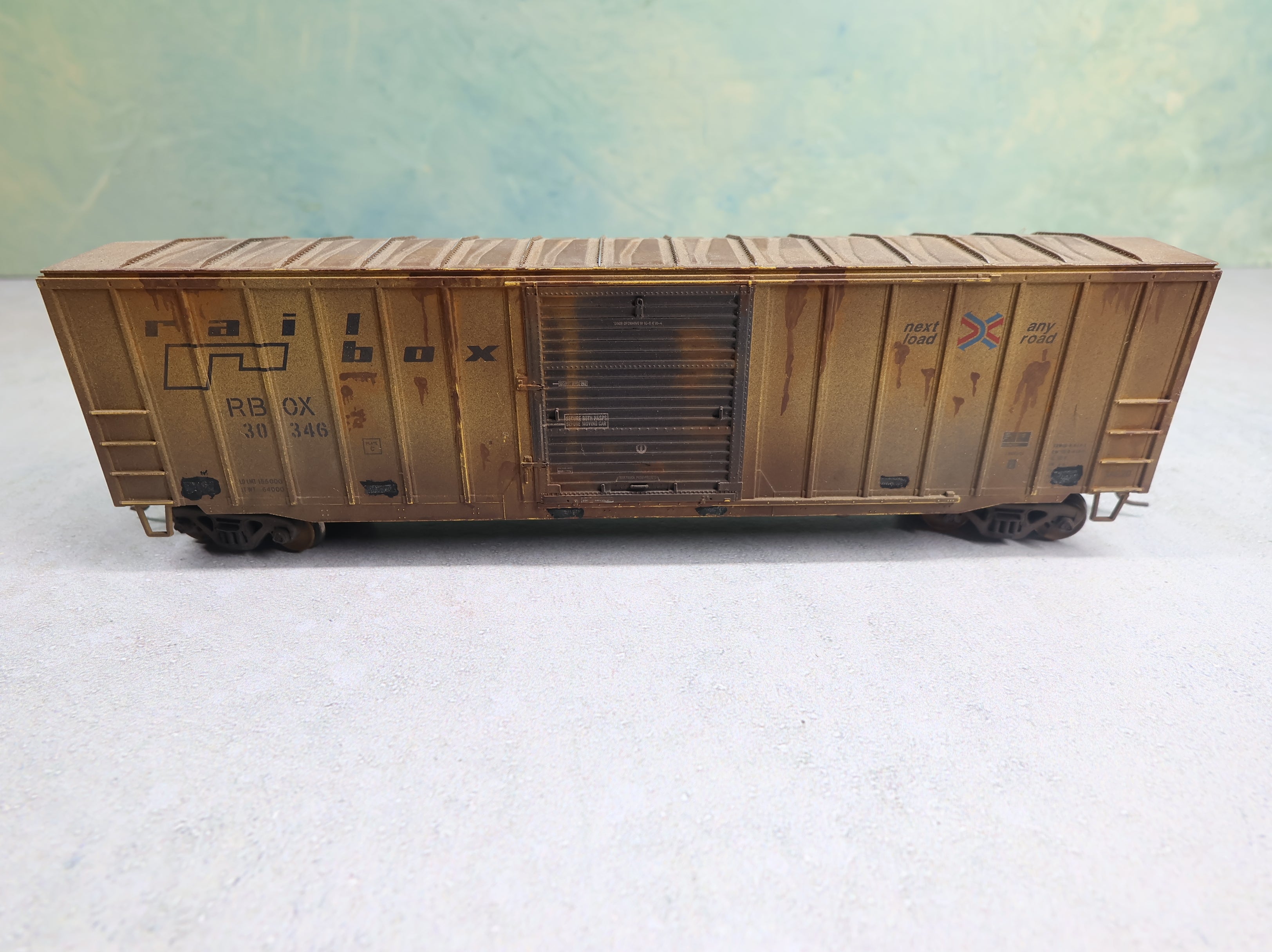 USED Atlas HO Scale 50' Box Car Railbox RBOX #30346 Weathered