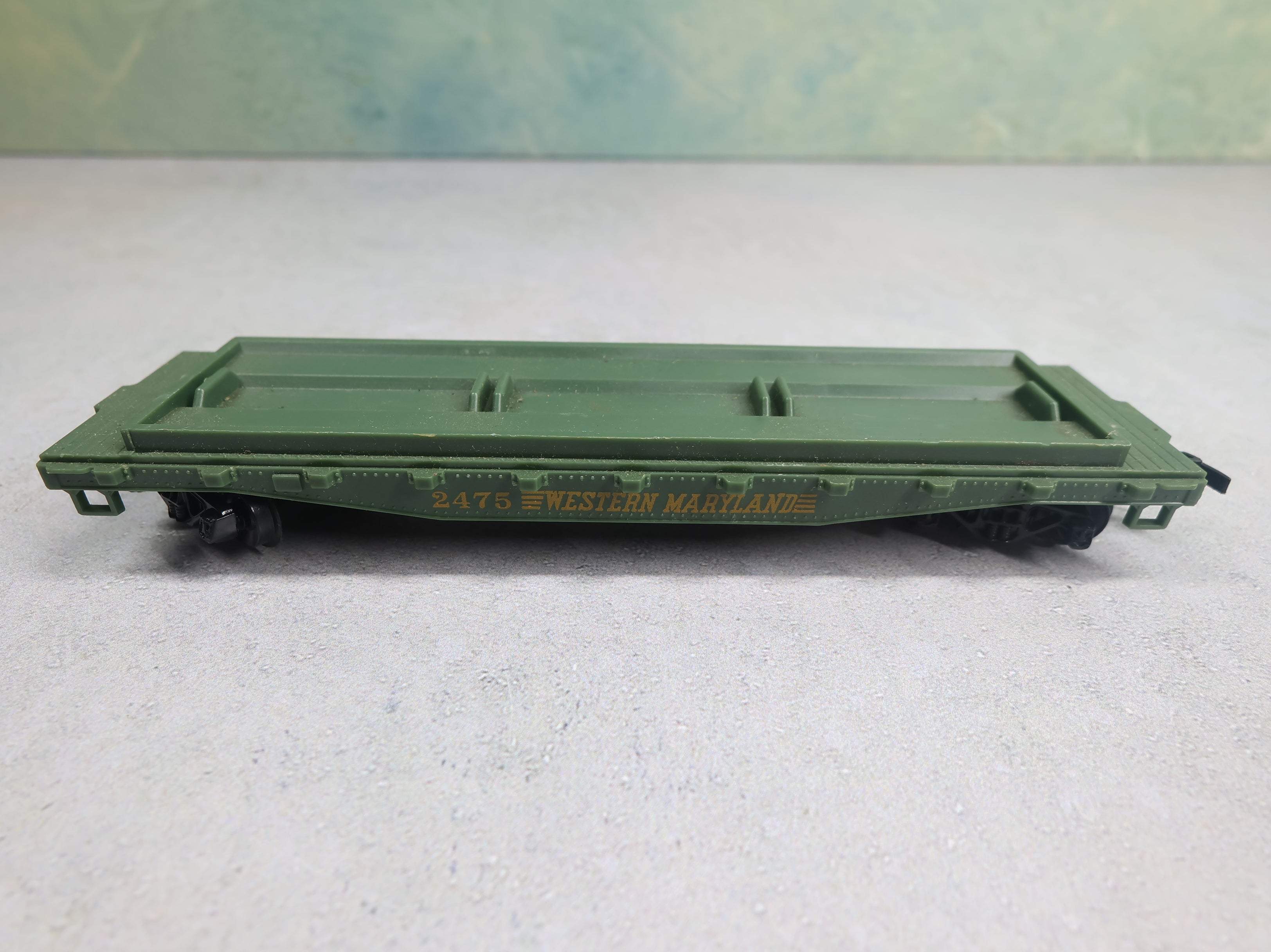 USED Tyco HO Scale Flat Car Western Maryland WM #2475