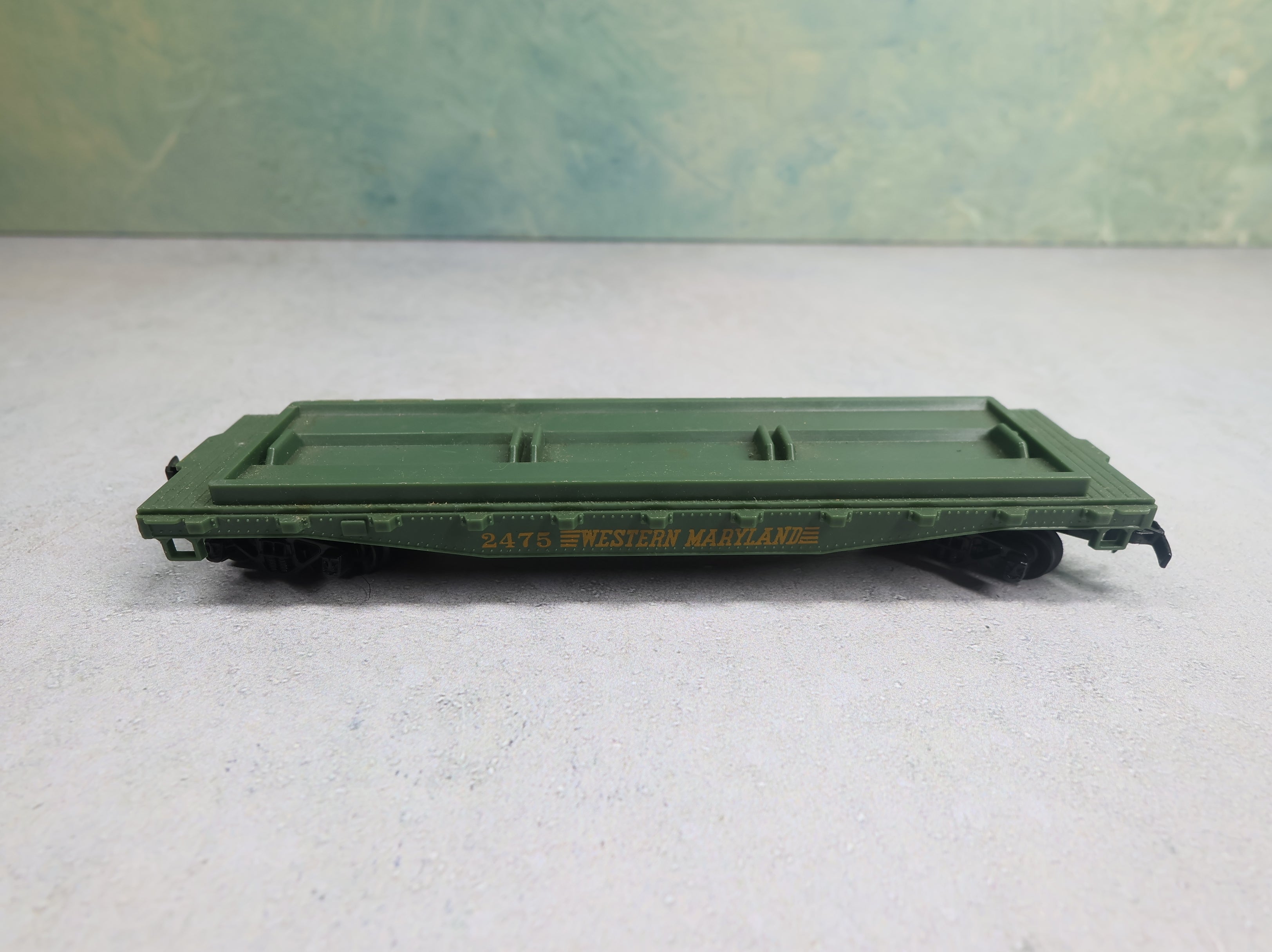 USED Tyco HO Scale Flat Car Western Maryland WM #2475