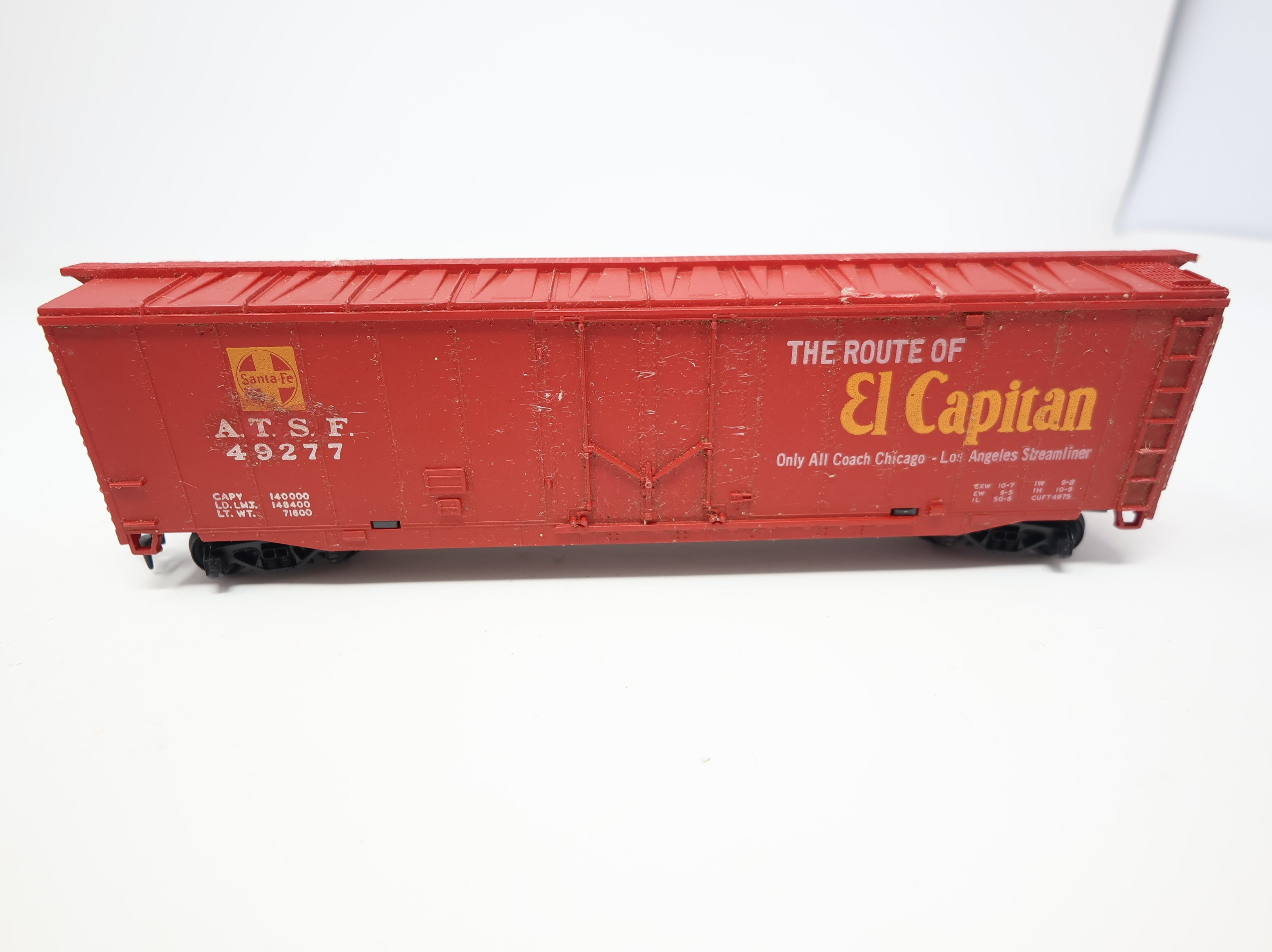 USED Tyco HO Scale 50' Box Car Santa Fe ATSF #49277 El Capitan