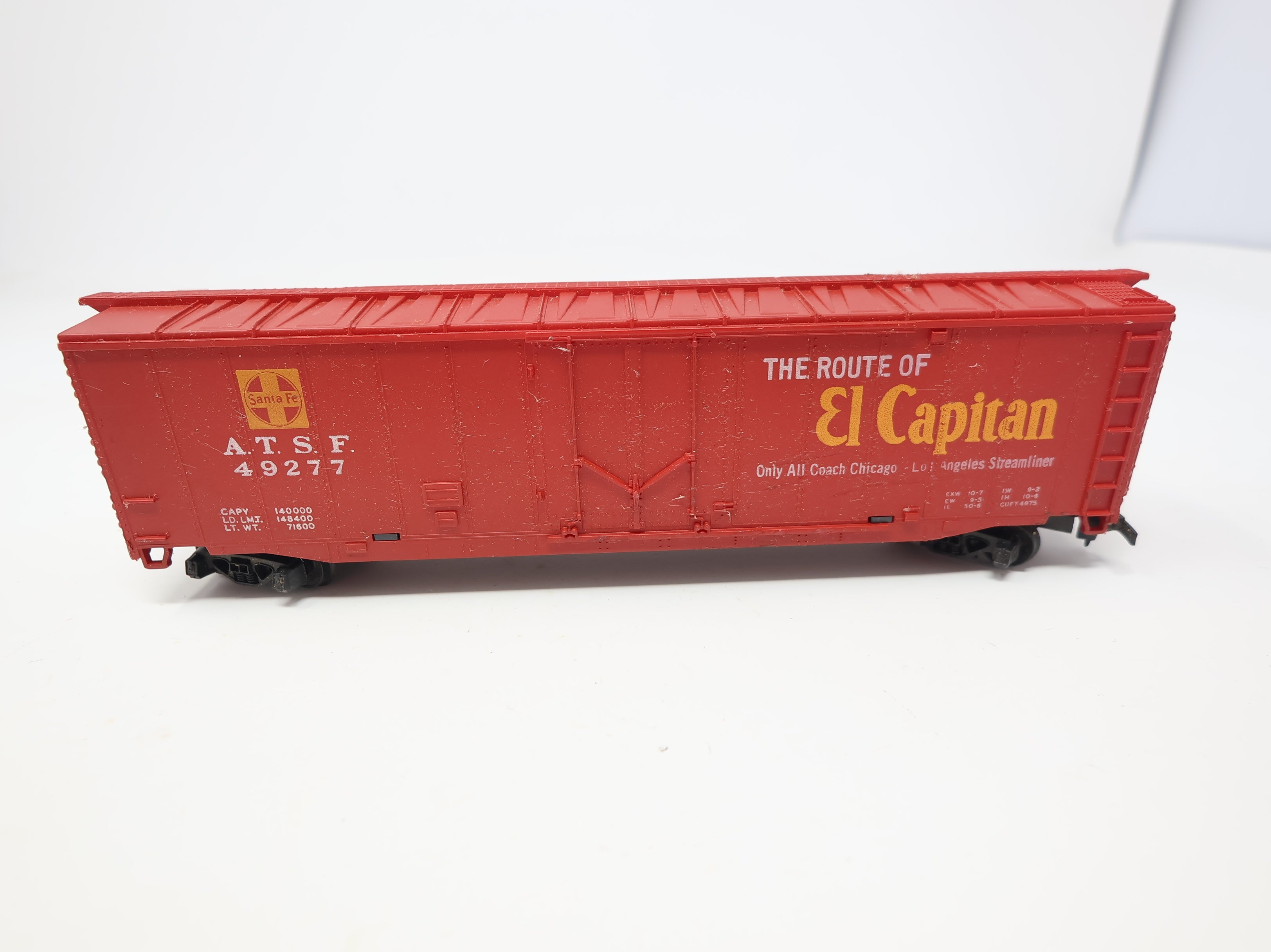 USED Tyco HO Scale 50' Box Car Santa Fe ATSF #49277 El Capitan
