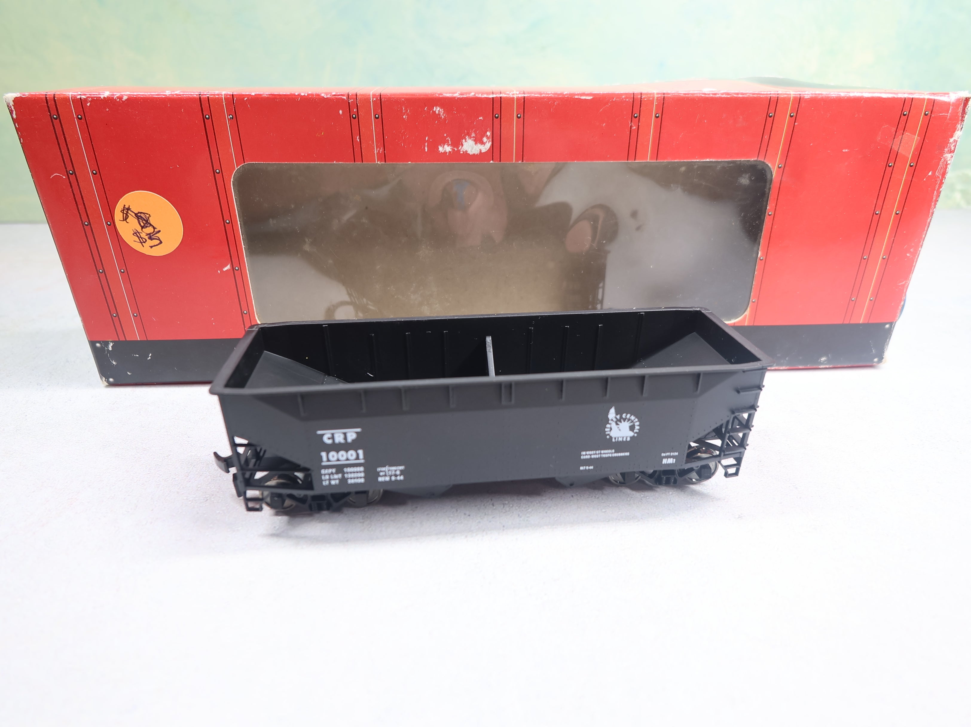 USED Atlas 1856 HO Scale 2 Bay Offset Side Hopper Jersey Central CRP #10001
