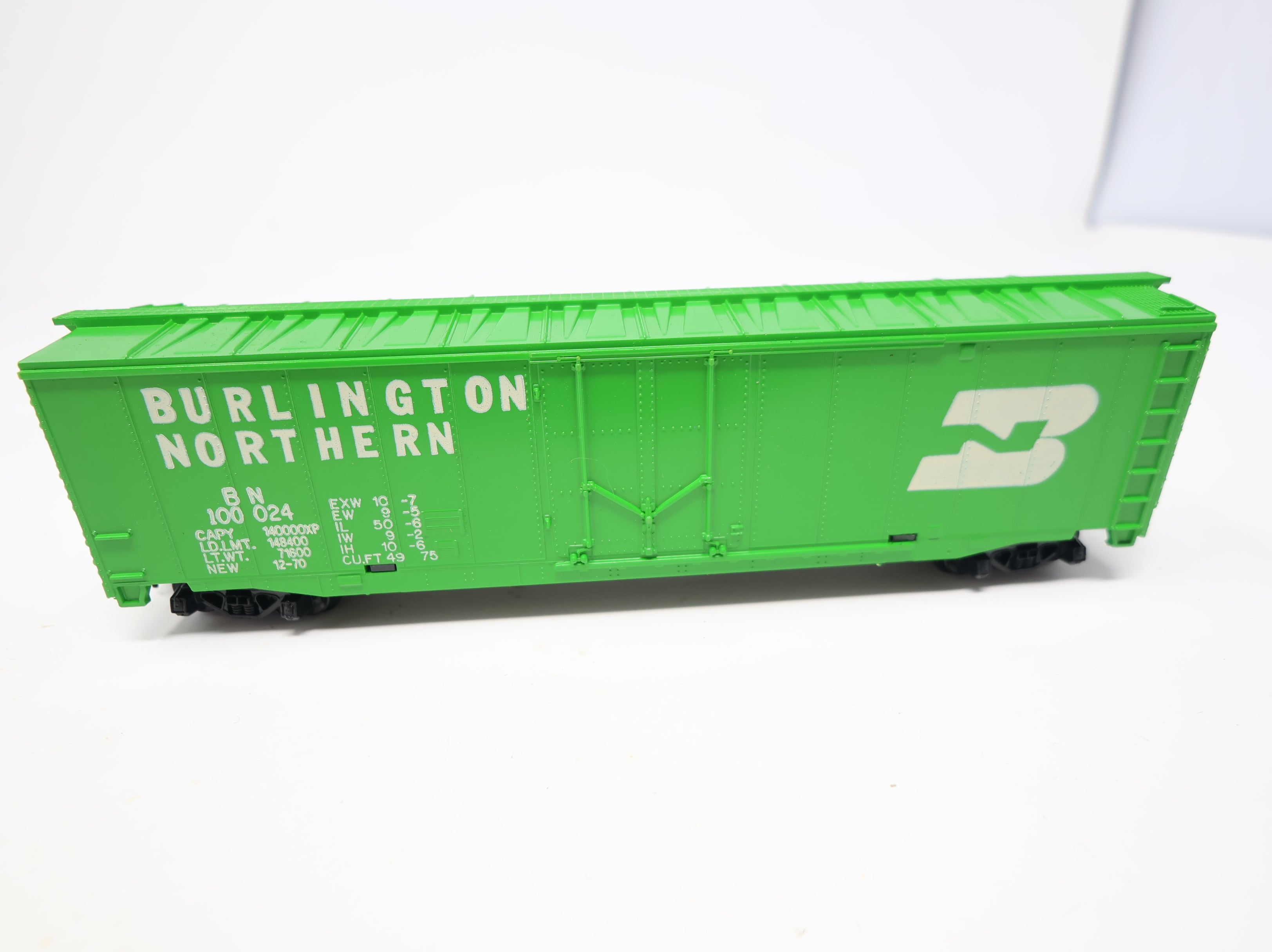 USED Tyco HO Scale 50' Box Car Burlington Northern BN #100024