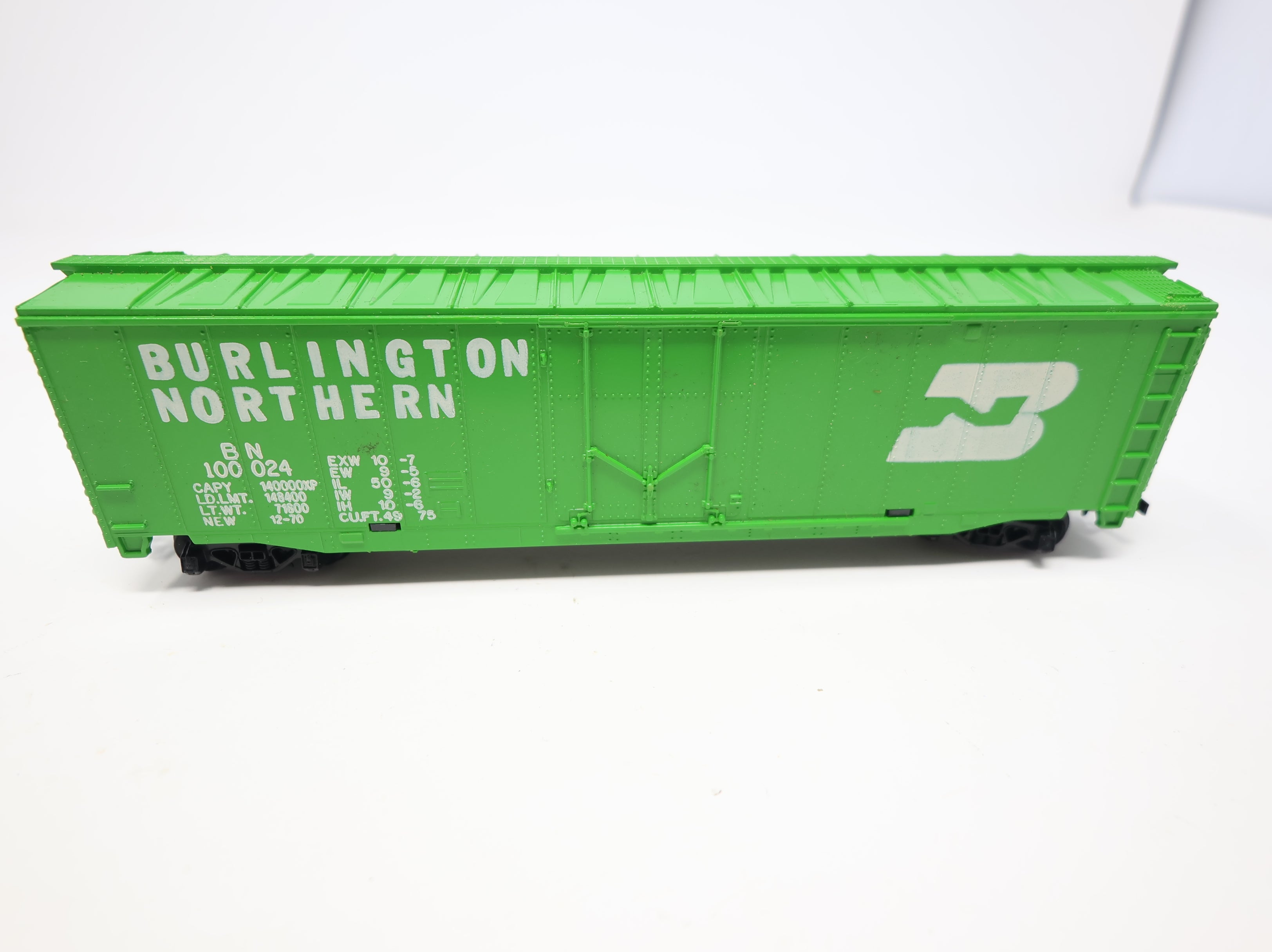 USED Tyco HO Scale 50' Box Car Burlington Northern BN #100024