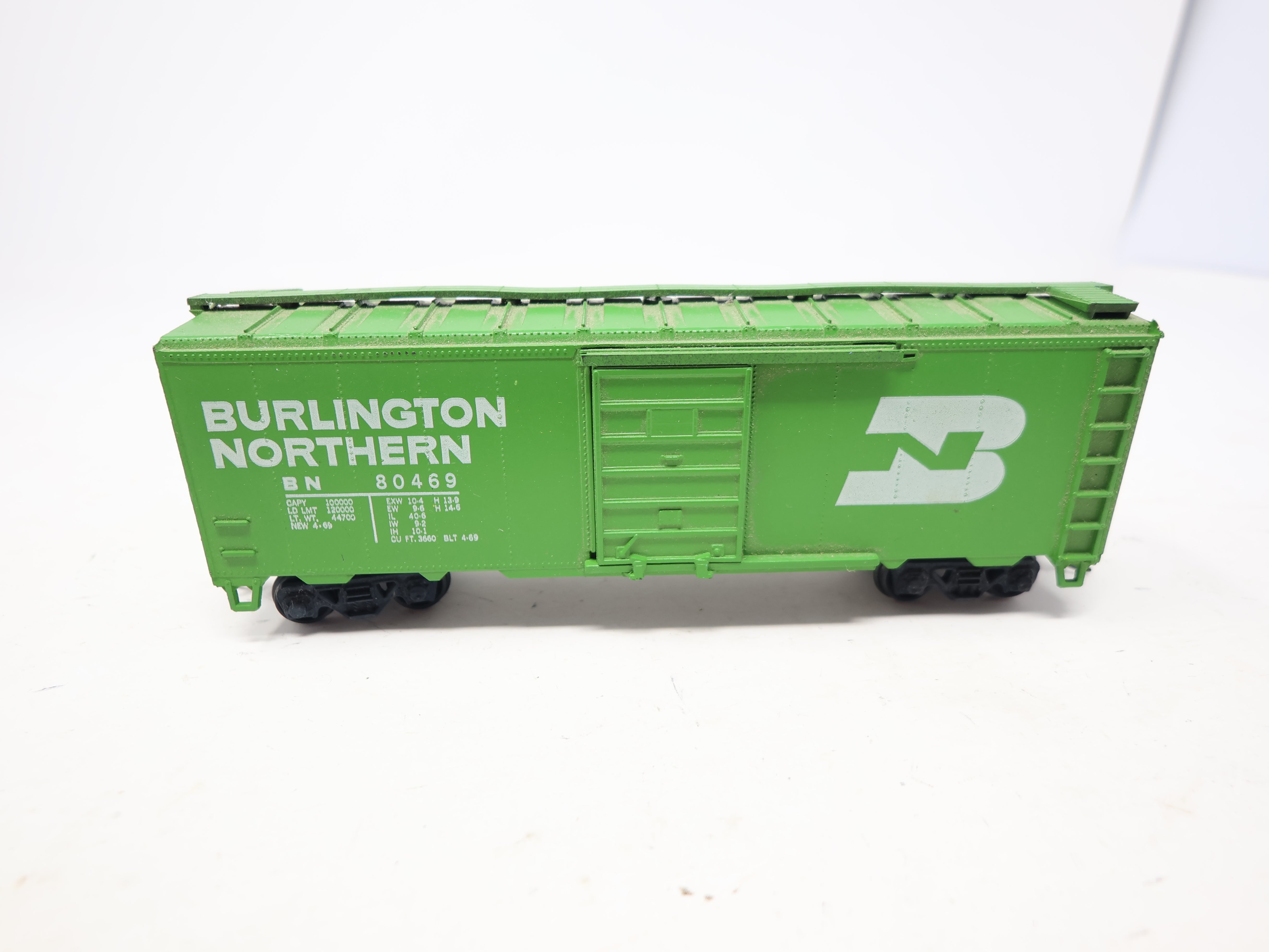 USED Roundhouse HO Scale, 40' Box Car, Burlington Northern BN #80469