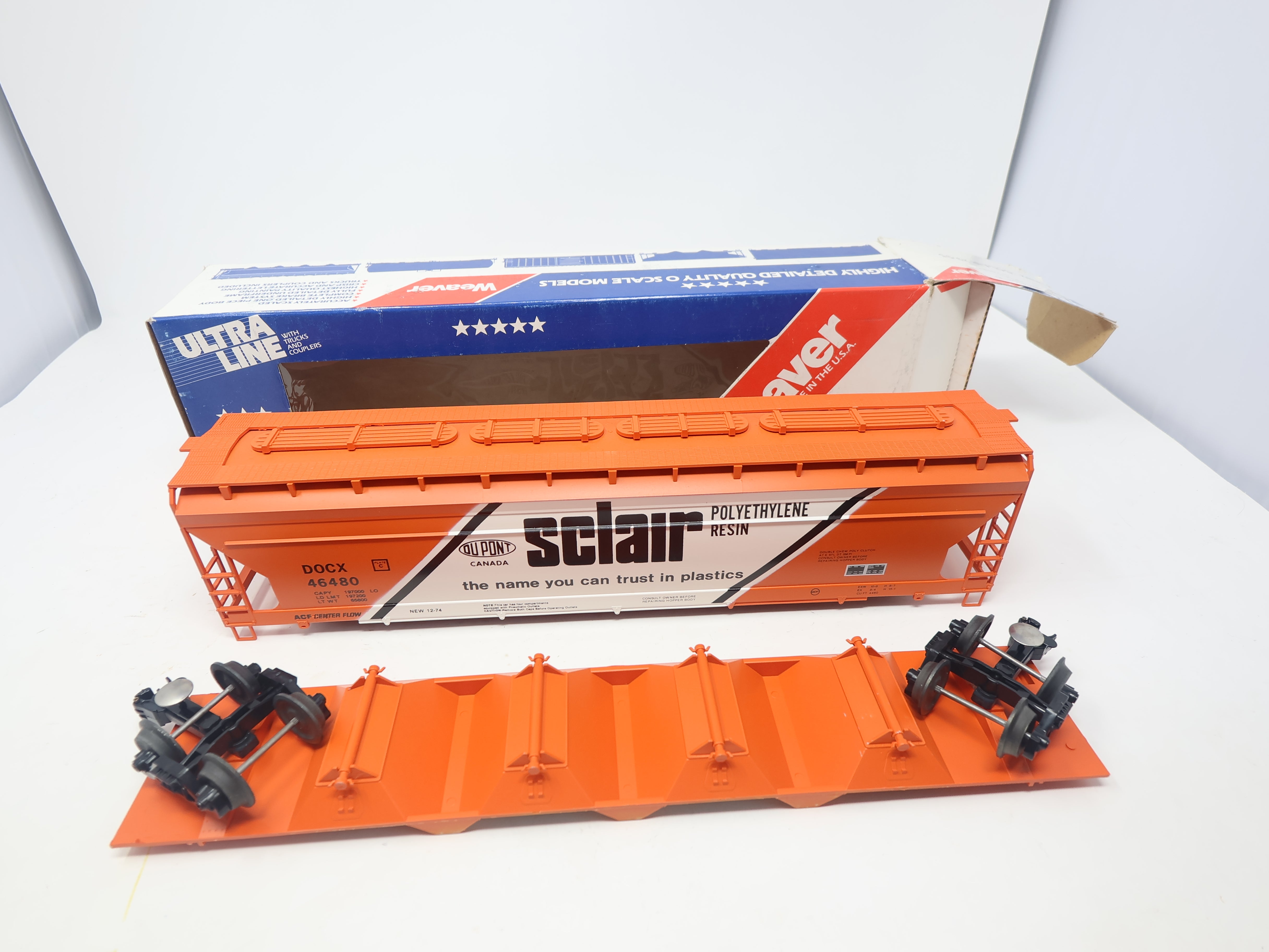 USED Weaver O, Covered Hopper, Sclair DOCX #46480, 3 Rail
